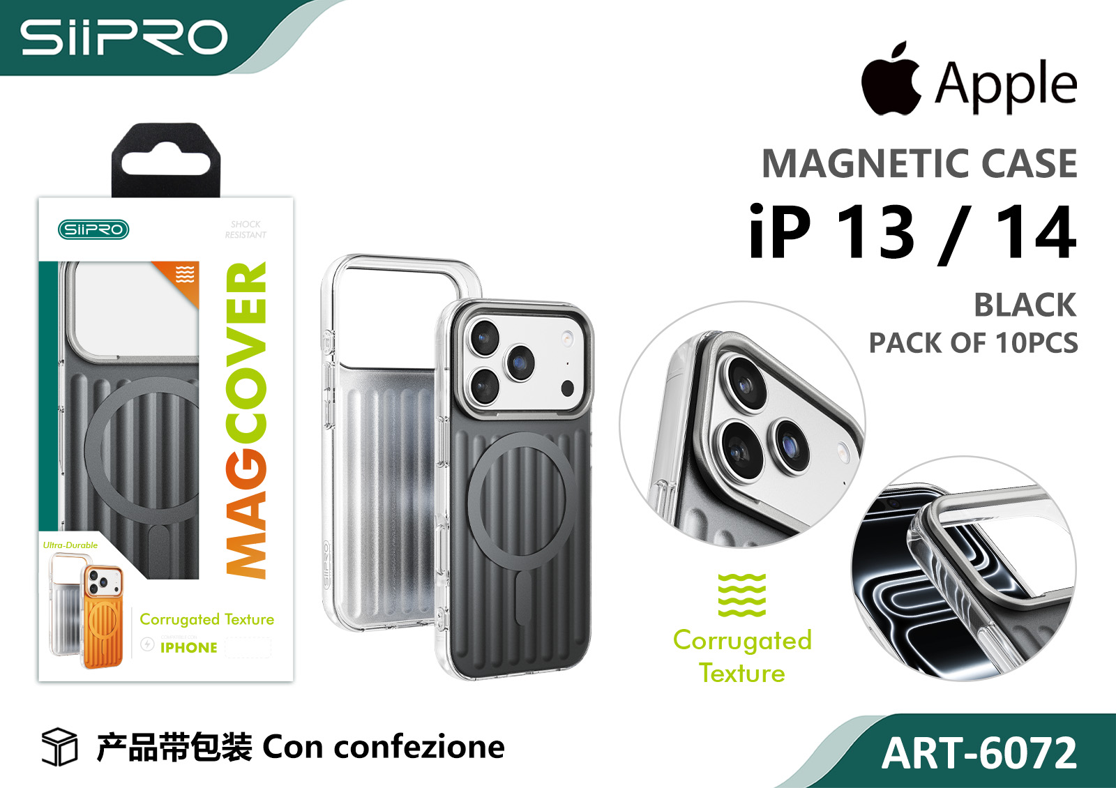 6072-IP13-14-BLACK COVER MAGNETICO IP 13 - immagine 1