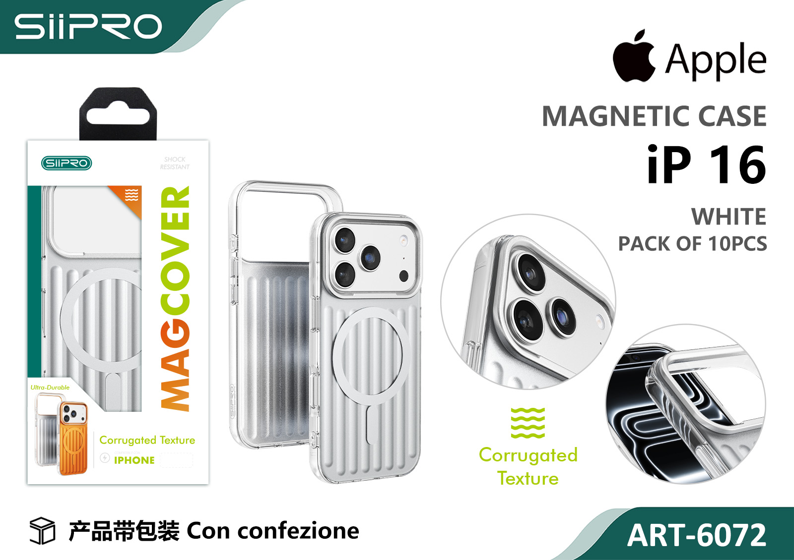 6072-IP16-WHITE COVER MAGNETICO IP 16 - immagine 1