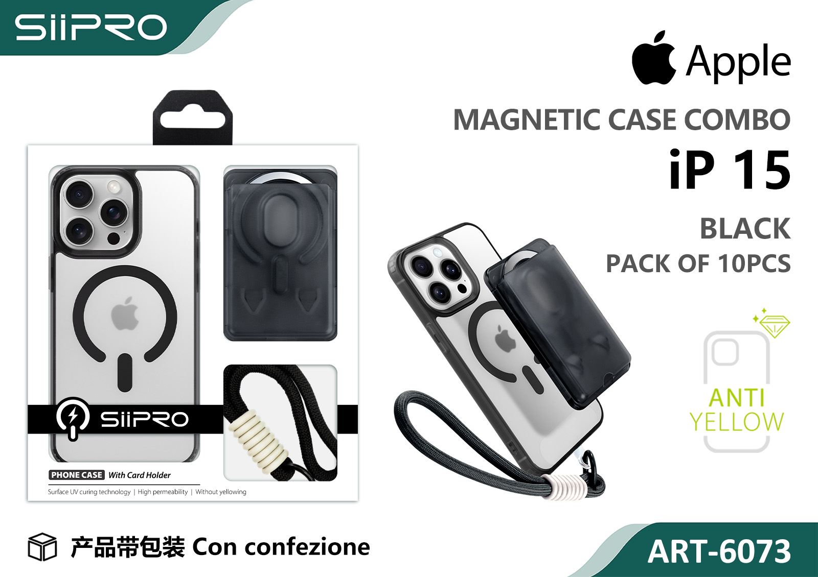 6073-IP15-BLACK COVER MAGNETICO IP 15 - immagine 1