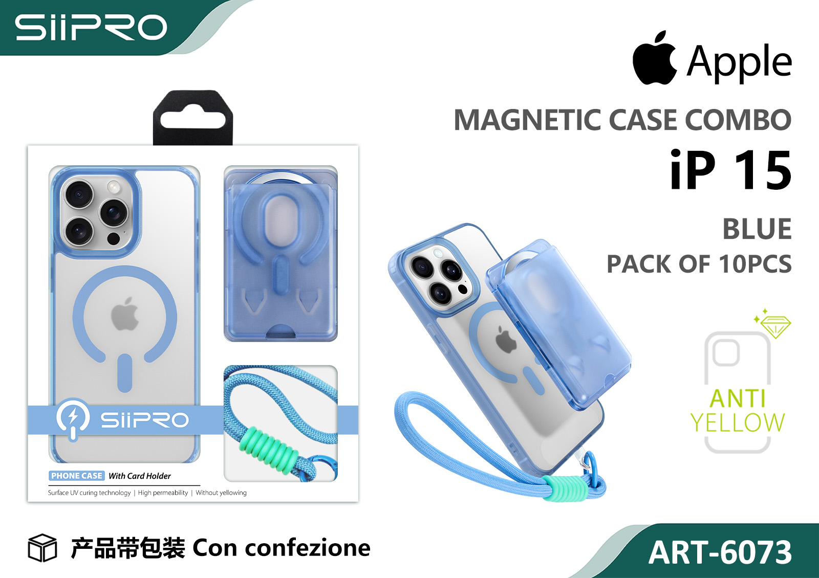 6073-IP15-BLUE COVER MAGNETICO IP 15 - immagine 1