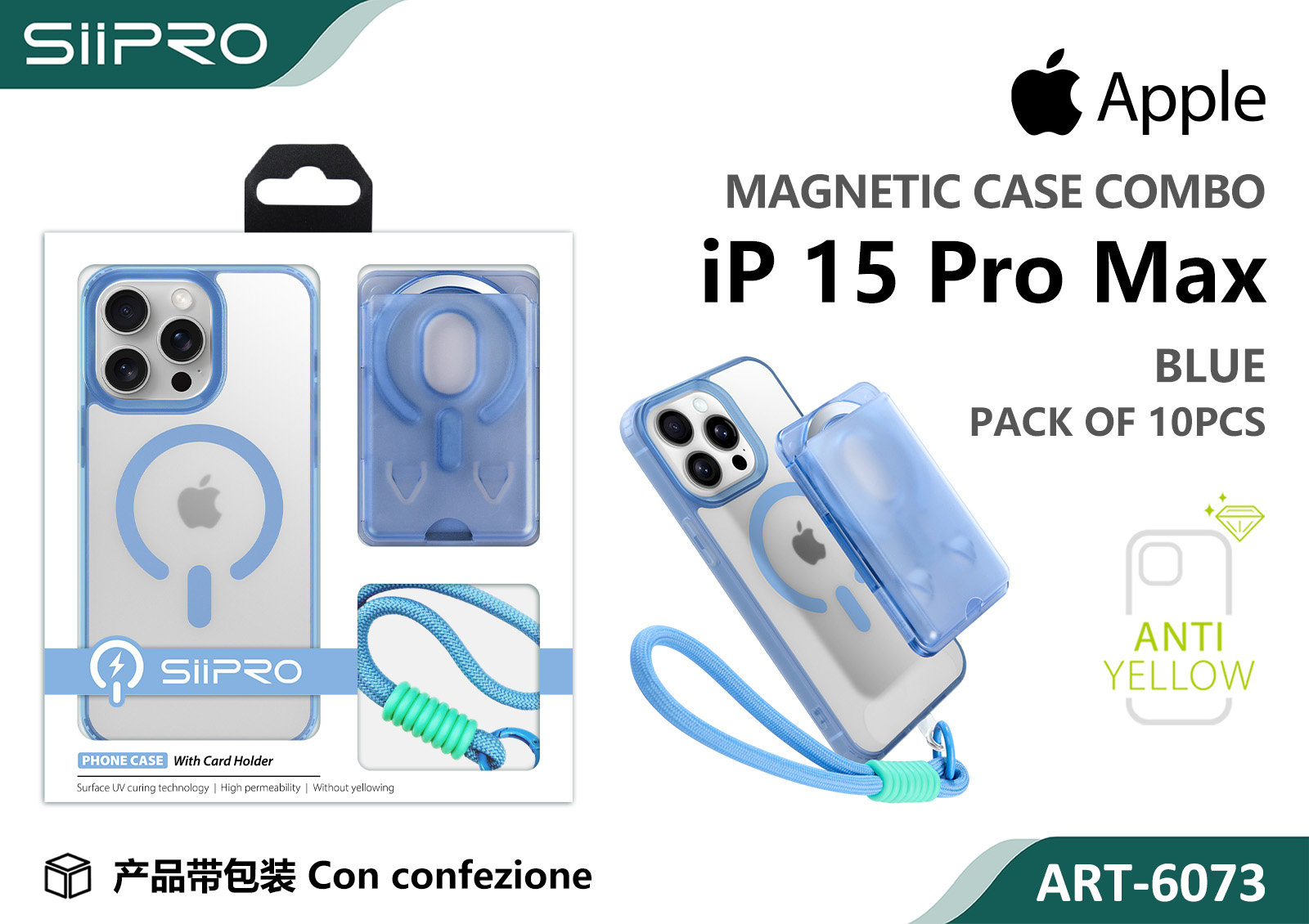 6073-IP15PROMAX-BLUE COVER MAGNETICO IP 15PROMAX - immagine 1