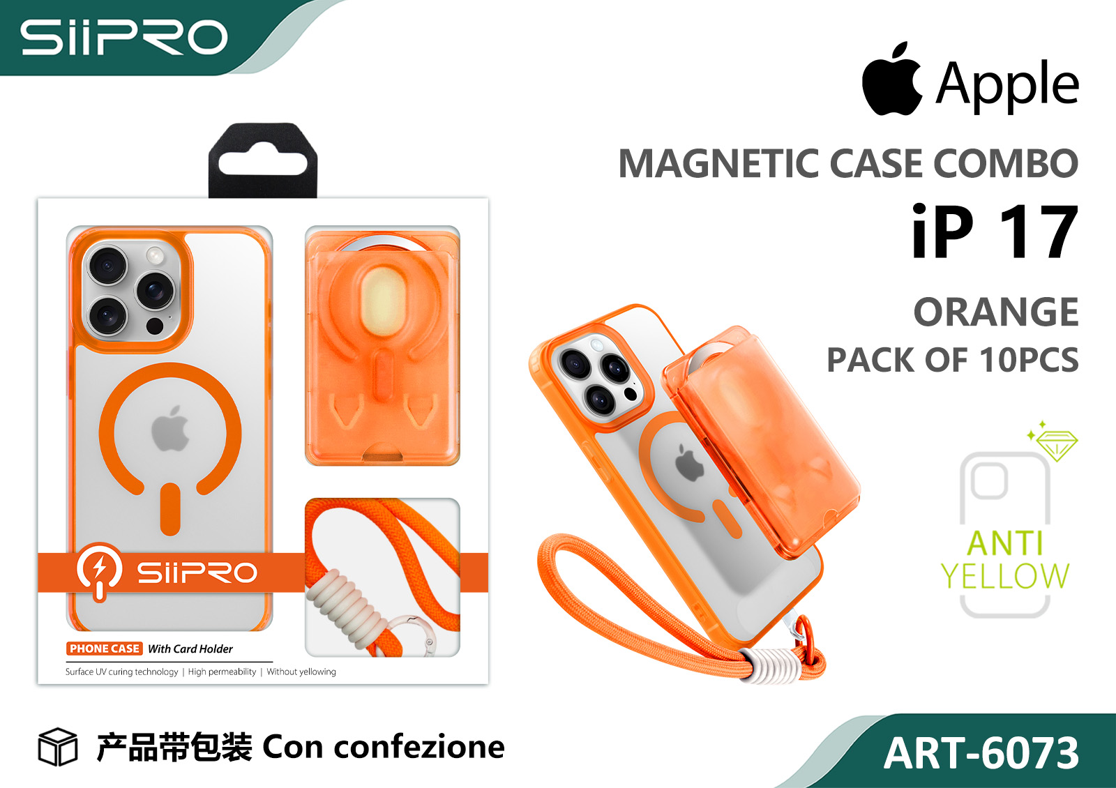 6073-IP17-ORANGE COVER MAGNETICO IP 17 - immagine 1