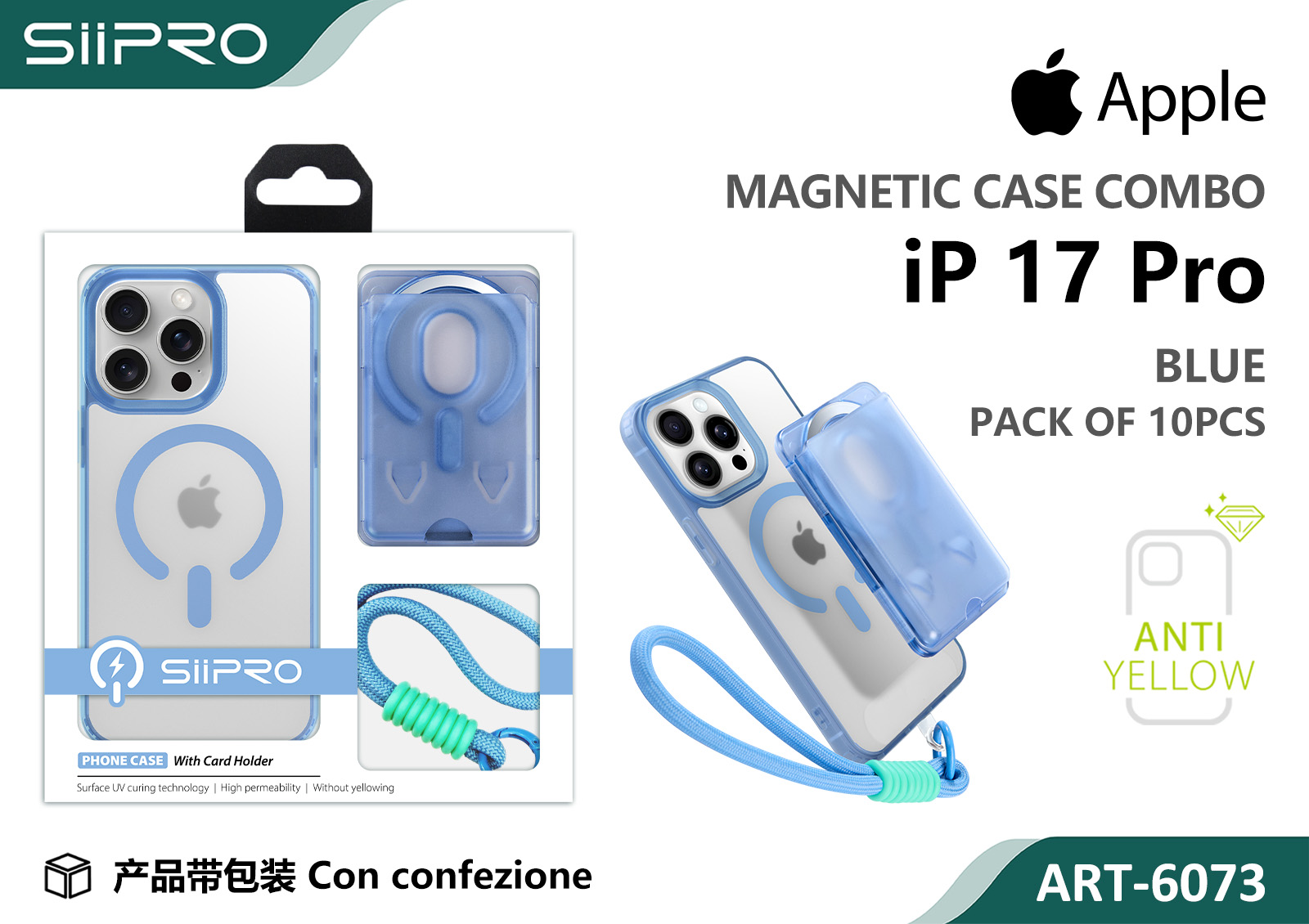 6073-IP17PRO-BLUE COVER MAGNETICO IP 17PRO - immagine 1