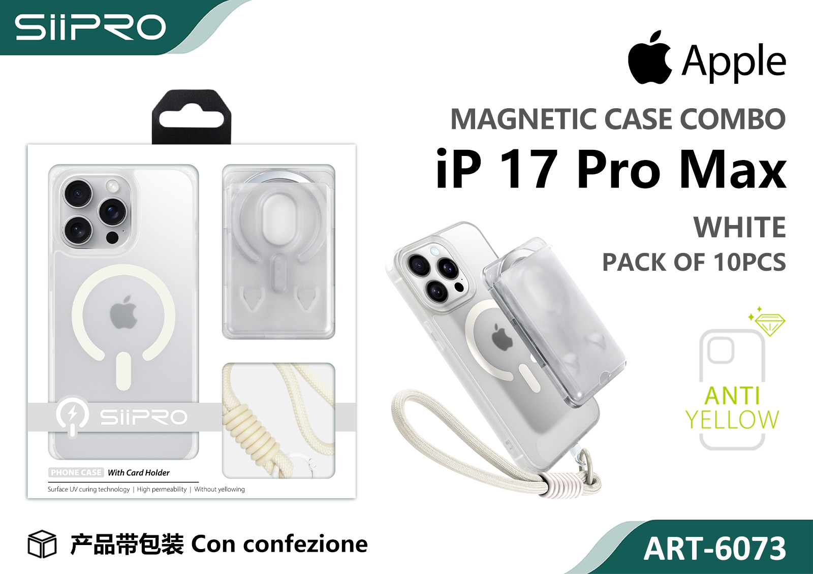 6073-IP17PROMAX-WHITE COVER MAGNETICO IP 17PROMAX - immagine 1
