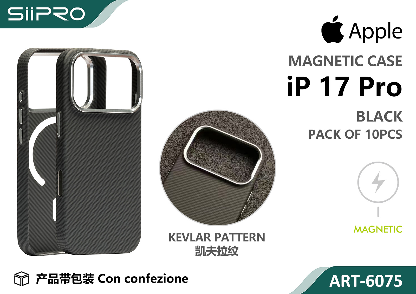 6075-IP17PRO-BLACK COVER MAGNETICO IP 17PRO - immagine 1