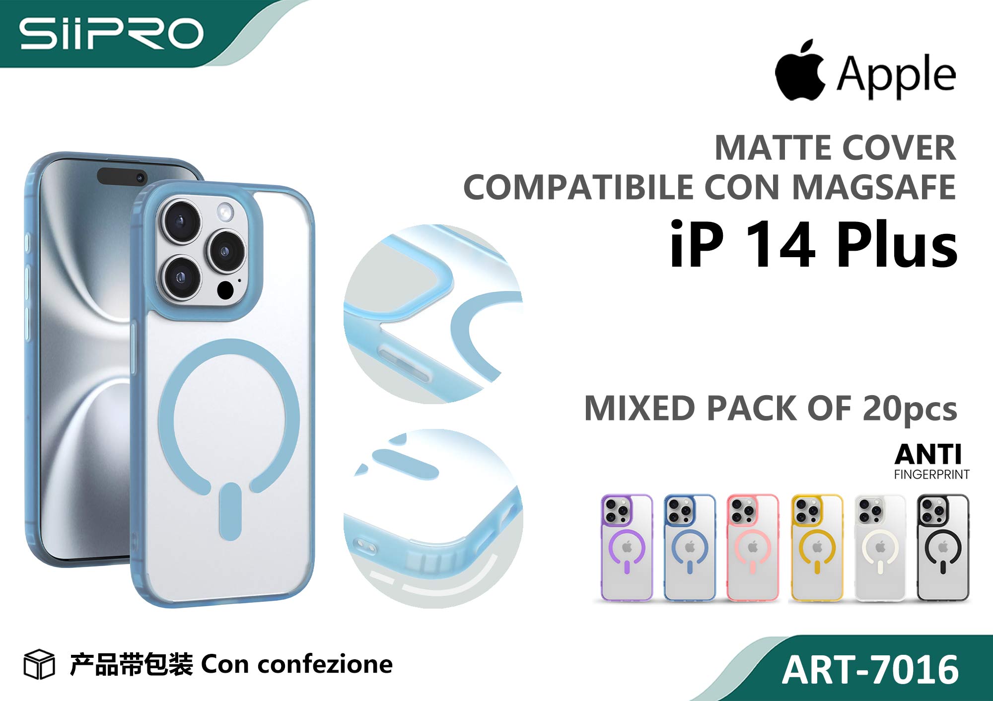 7016-IP14PLUS COVER MAGNETICO IP 14PLUS - immagine 1