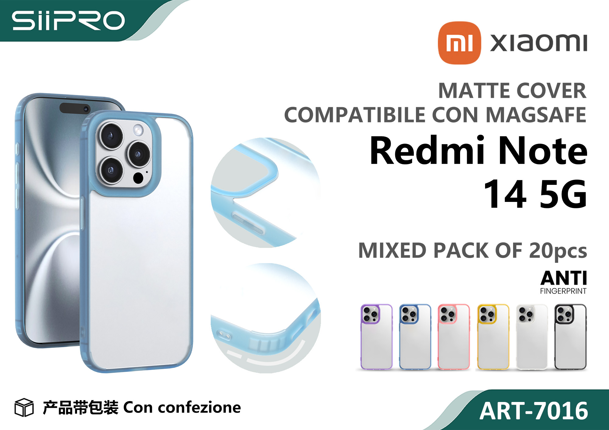 7016-REDMINOTE14-5G COVER MAGNETICO XIAOMI REDMINOTE14-5G - immagine 1