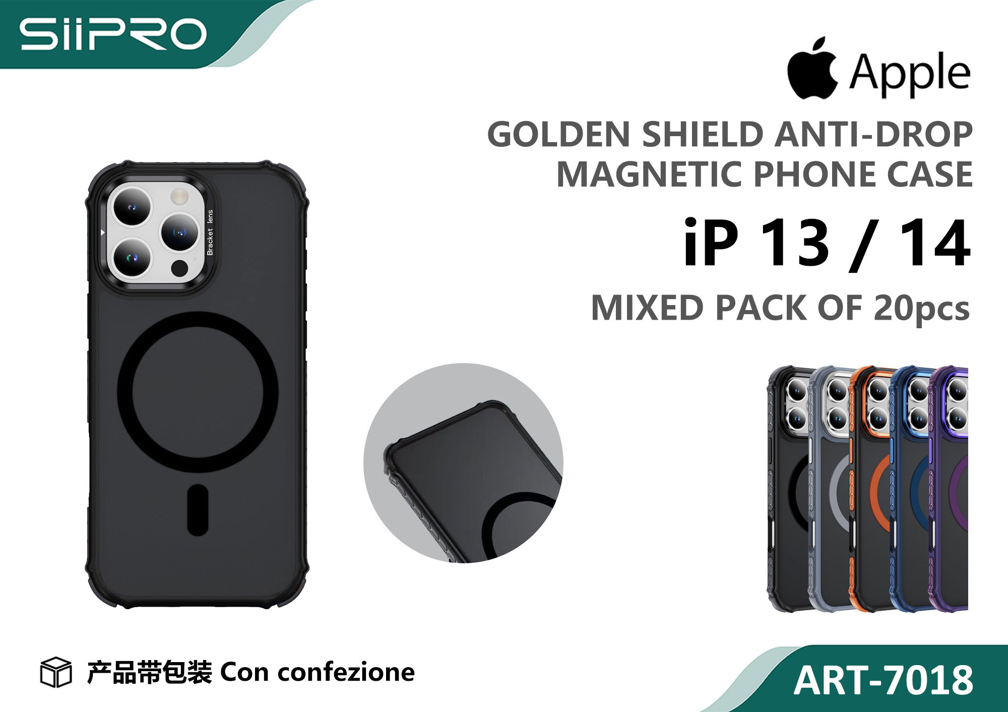 7018-IP13-14 COVER MAGNETICO CON SUPPORTO IP 13-14 - immagine 1