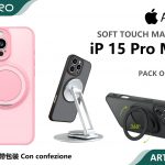 COVER MAGNETICO CON SUPPORTO IP 15PROMAX