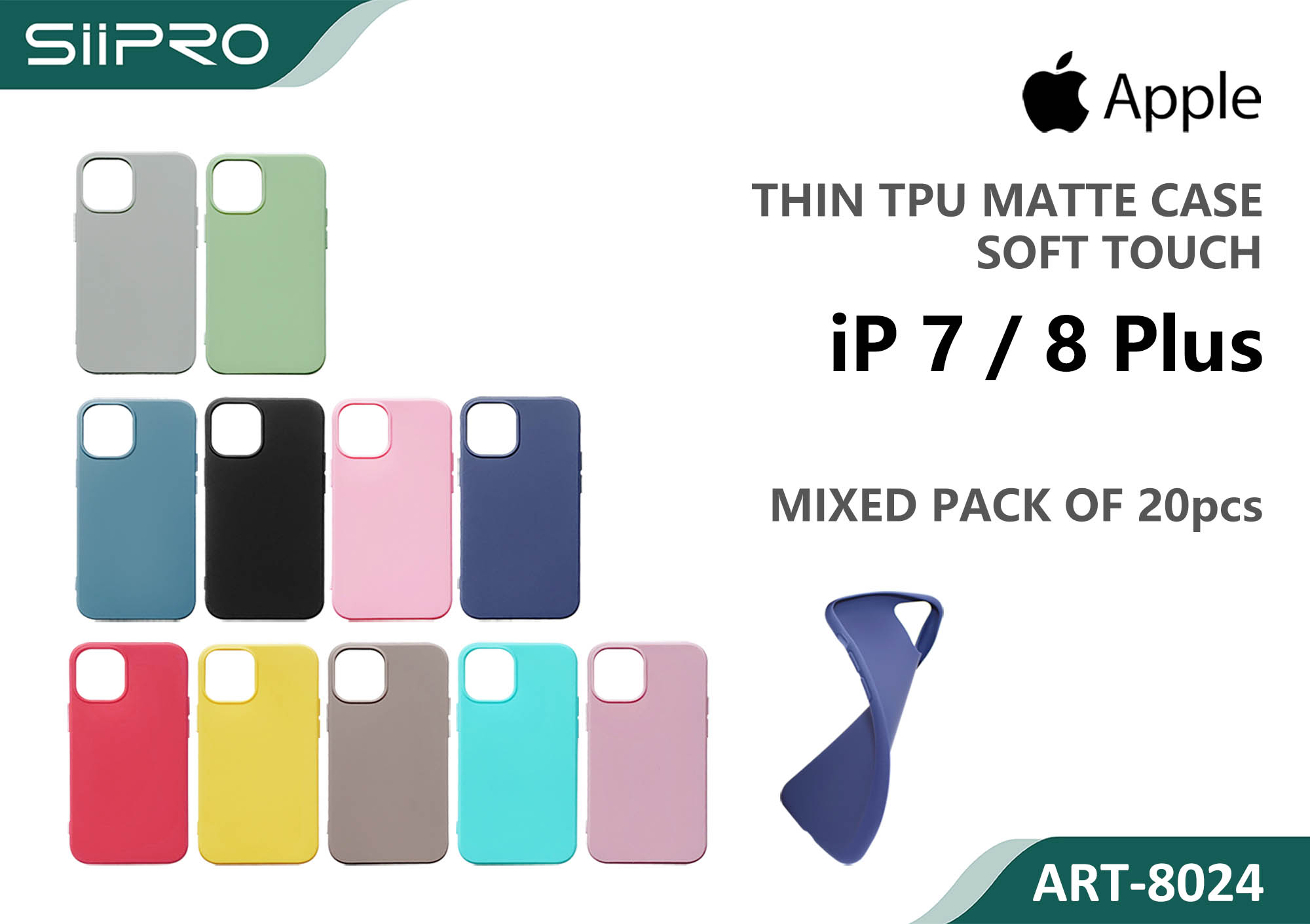 8024-7-8PLUS MATTE CASE IP 7-8PLUS - immagine 1