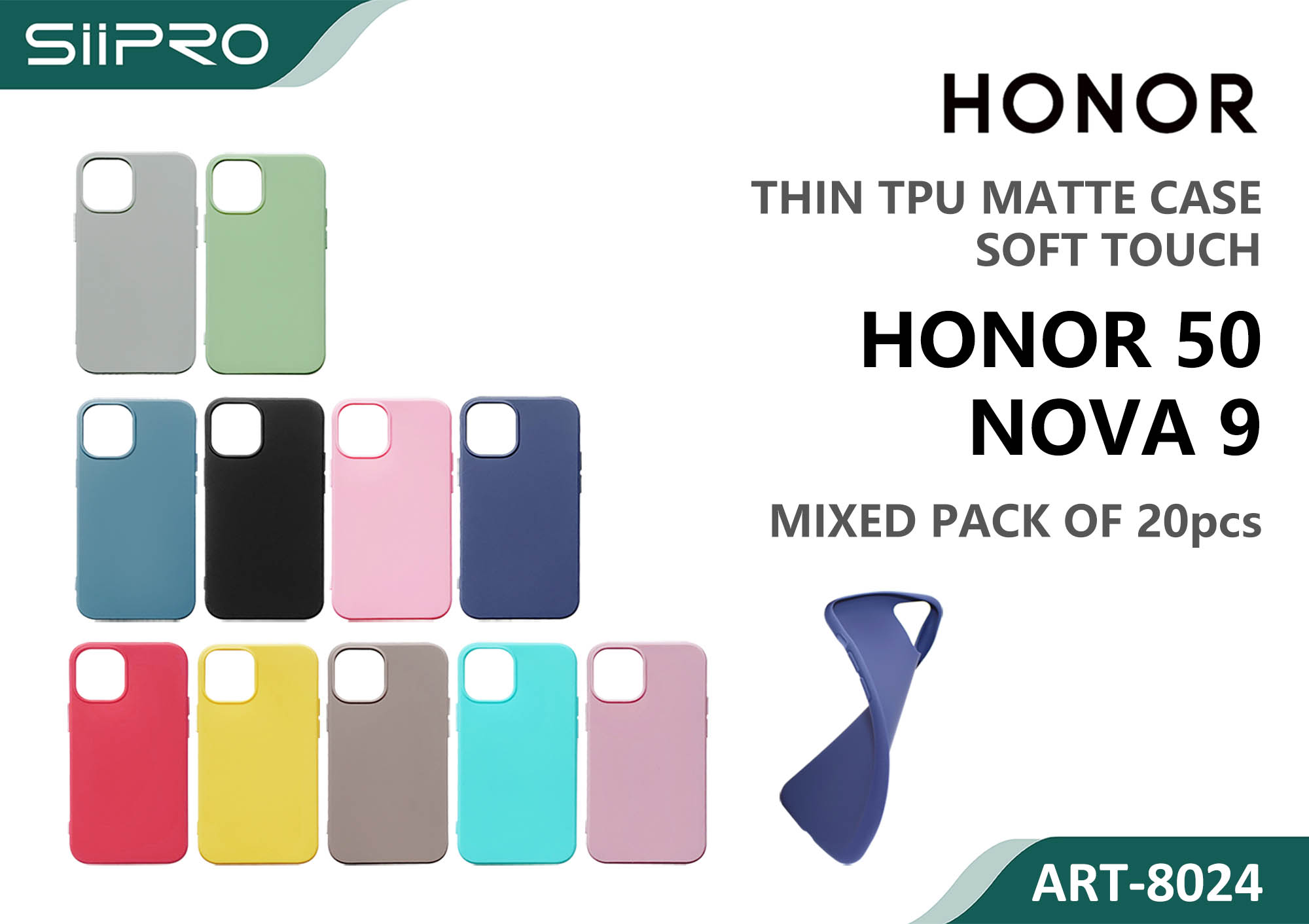 8024-HONOR50-NOVA9 MATTE CASE HONOR 50-NOVA9 - immagine 1