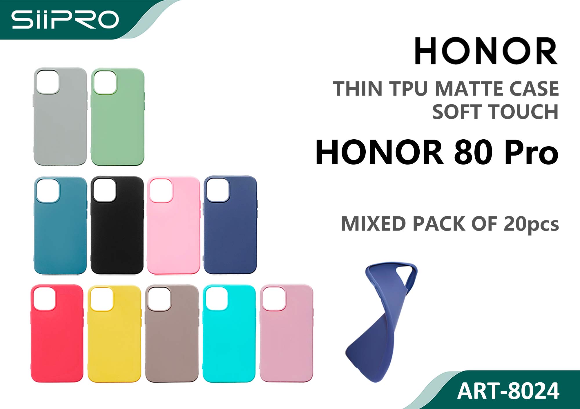8024-HONOR80PRO MATTE CASE HONOR 80PRO - immagine 1