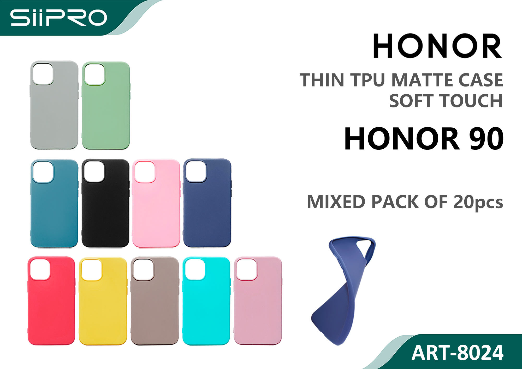 8024-HONOR90 MATTE CASE HONOR 90 - immagine 1