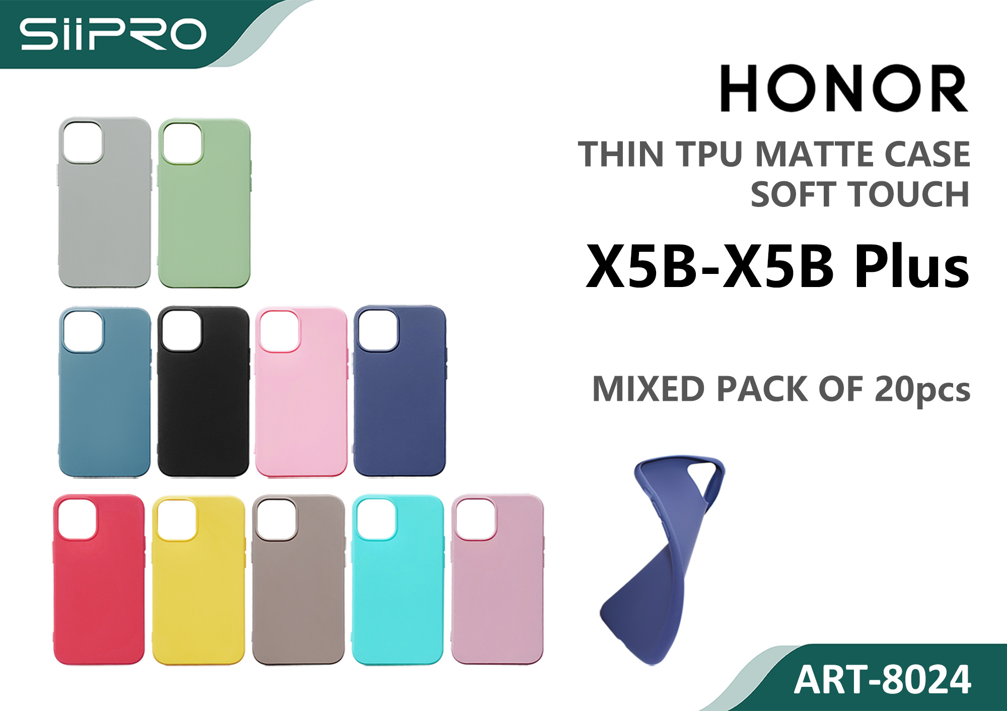 8024-HONORX5B-X5BPLUS MATTE CASE HONOR X5B-X5BPLUS - immagine 1