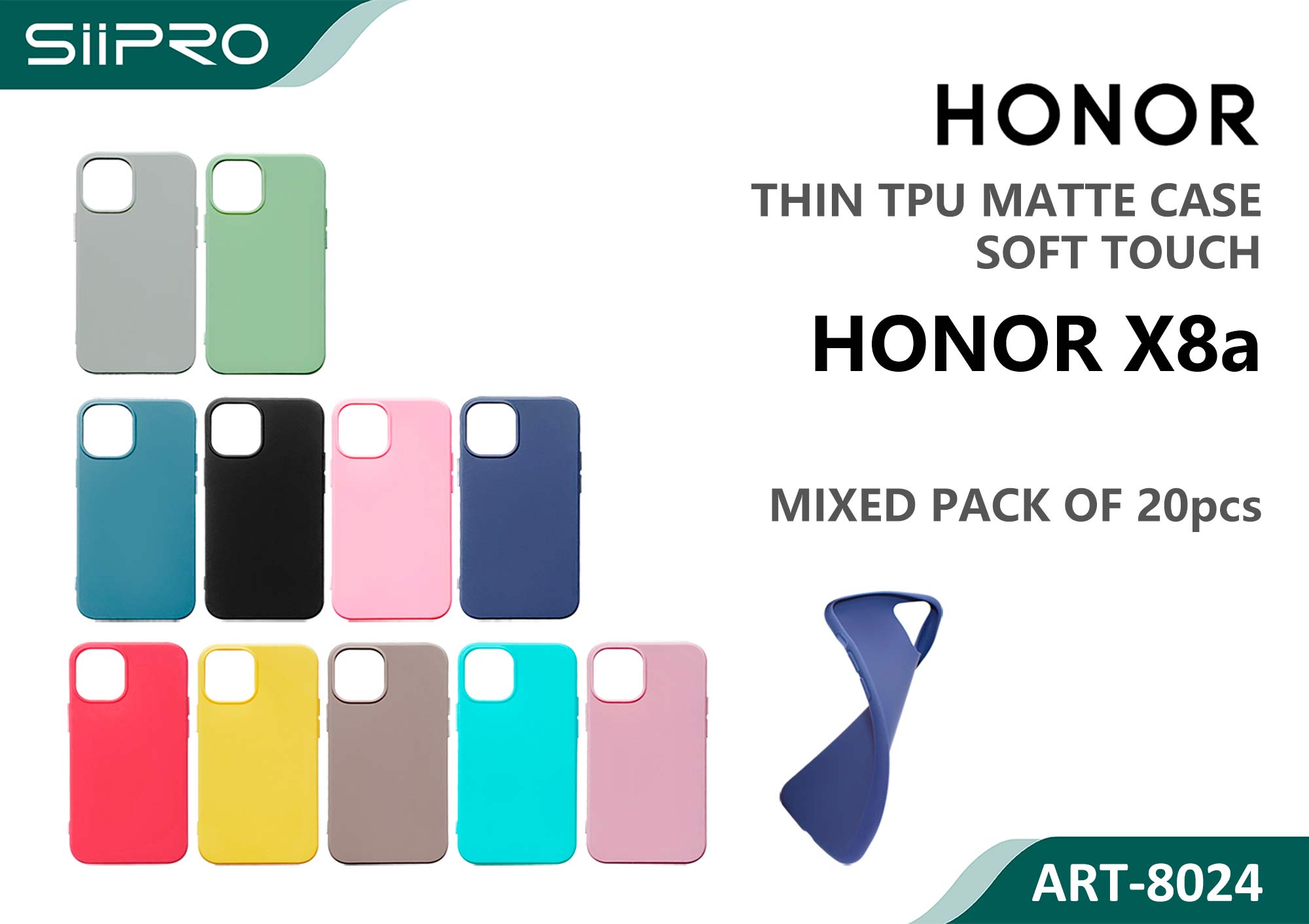 8024-HONORX8A MATTE CASE HONOR X8A - immagine 1