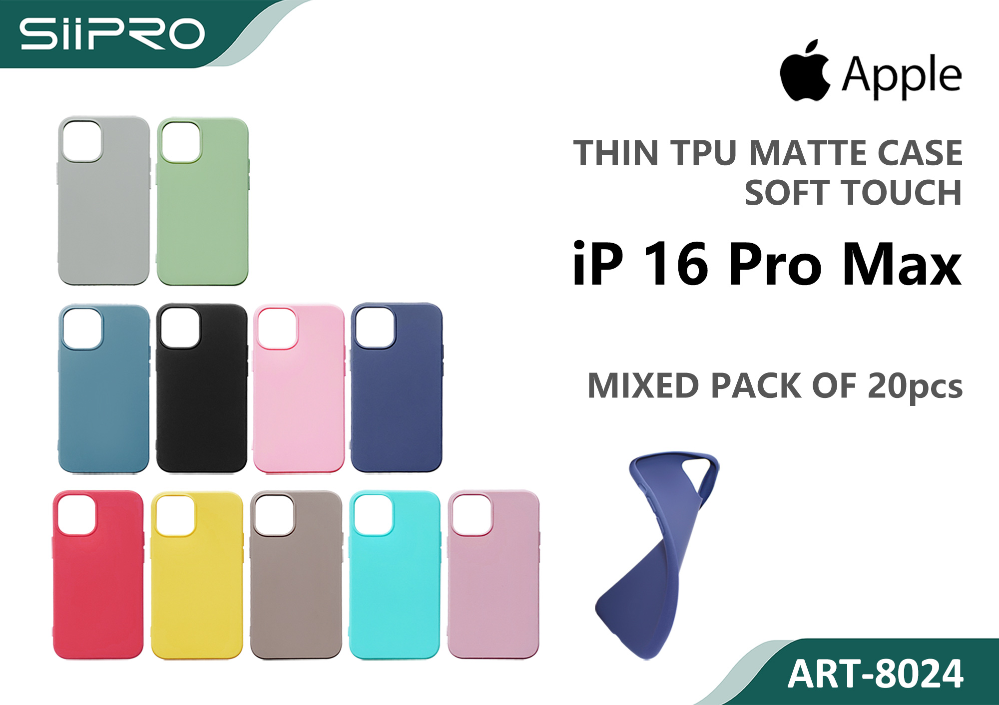 8024-IP16PROMAX MATTE CASE IP 16PROMAX - immagine 1