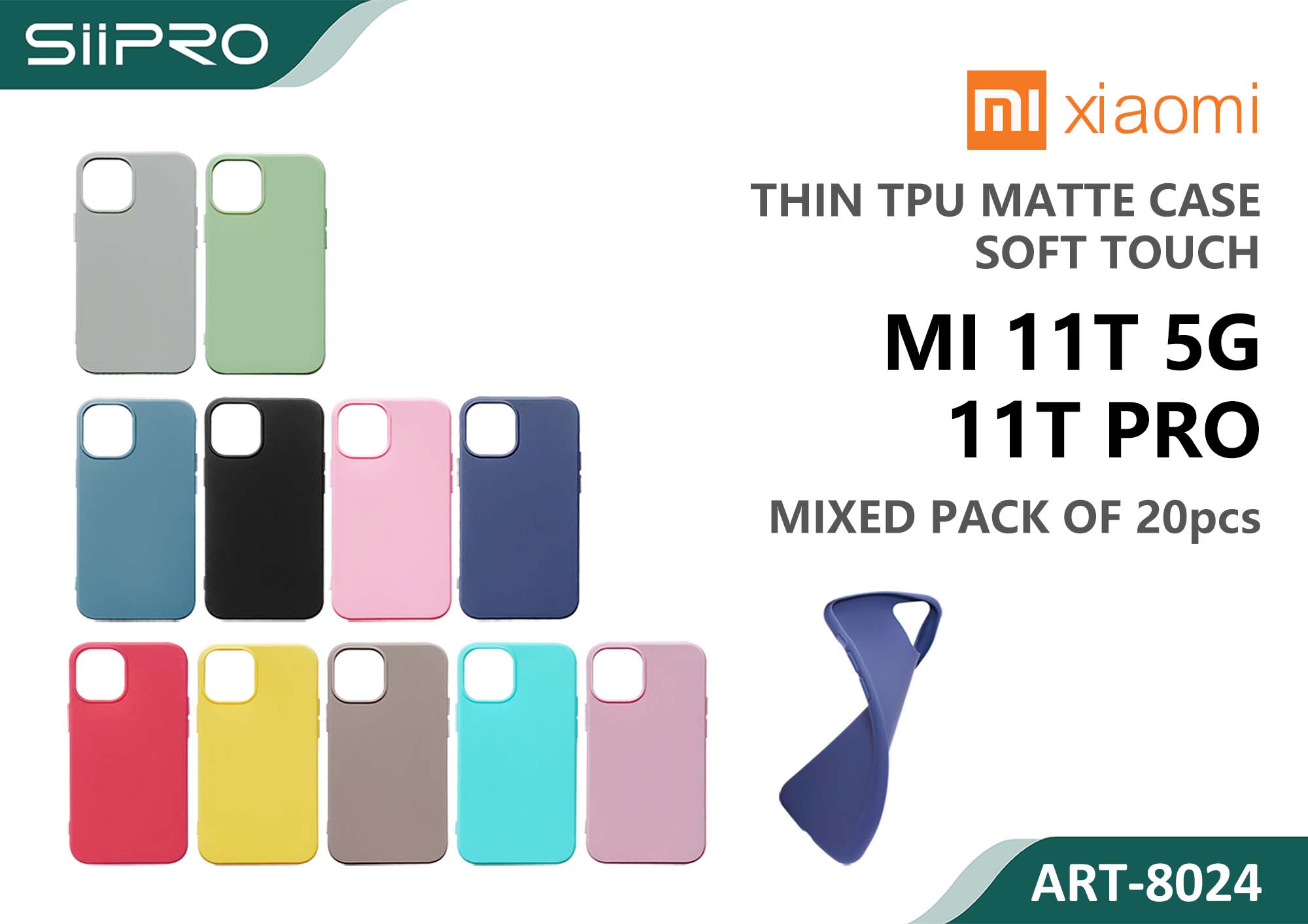 8024-MI11T5G-MI11TPRO MATTE CASE XIAOMI MI11T5G-MI11TPRO - immagine 1