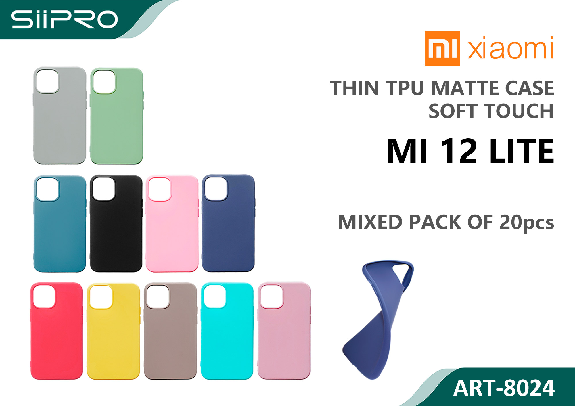 8024-MI12LITE MATTE CASE XIAOMI MI12LITE - immagine 1