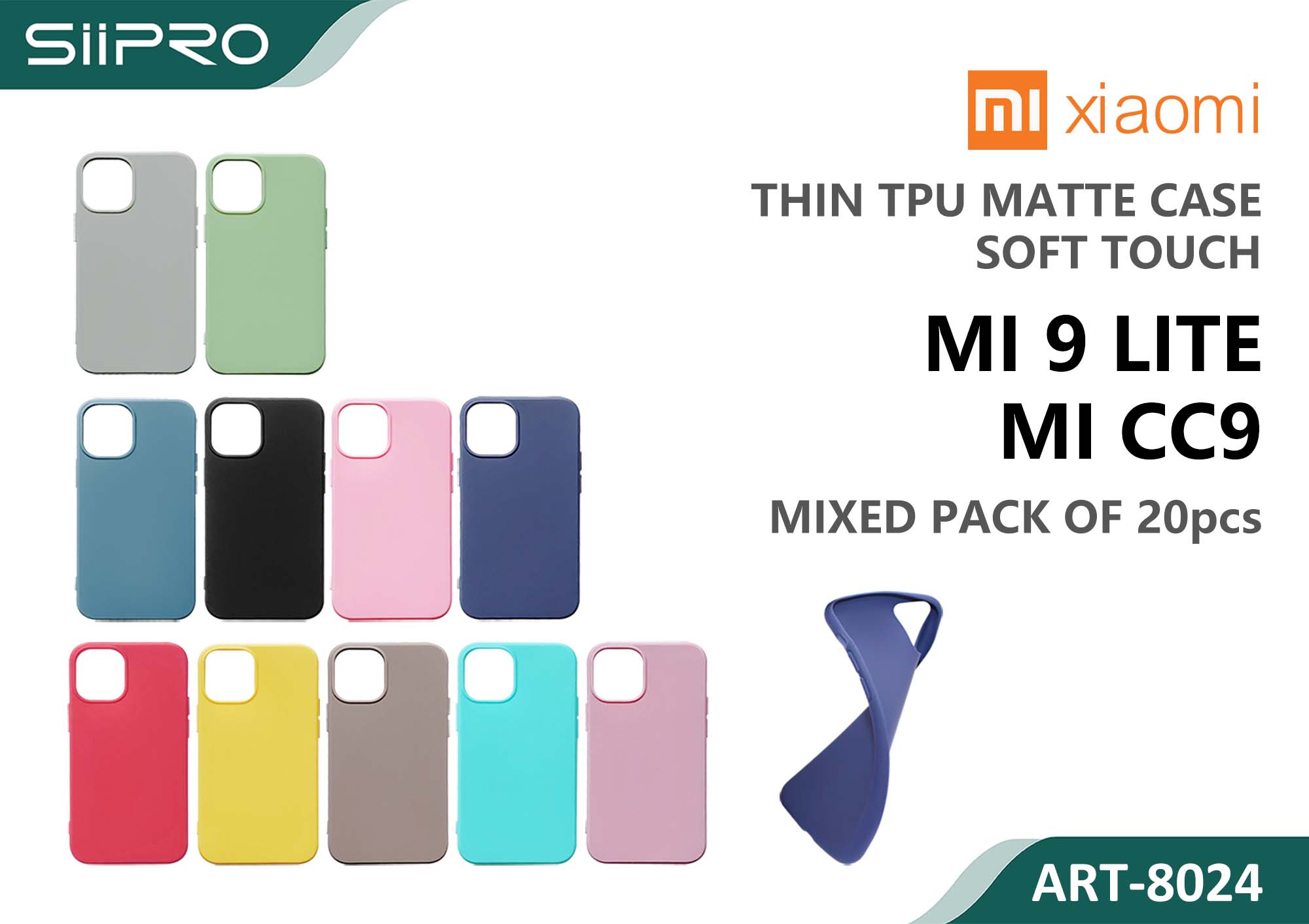 8024-MI9LITE-MICC9 MATTE CASE XIAOMI MIICC9-MI9LITE - immagine 1