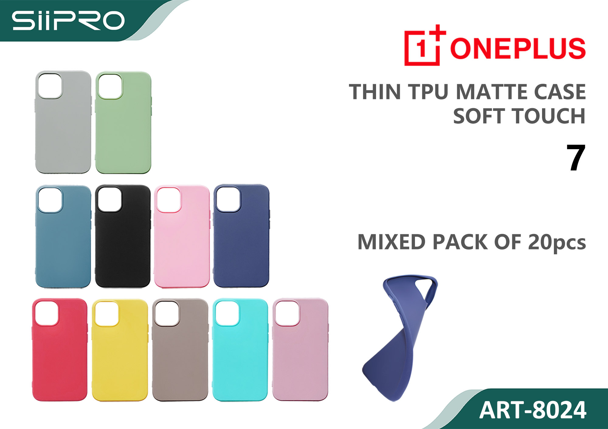 8024-ONEPLUS-7 MATTE CASE ONEPLUS 7 - immagine 1
