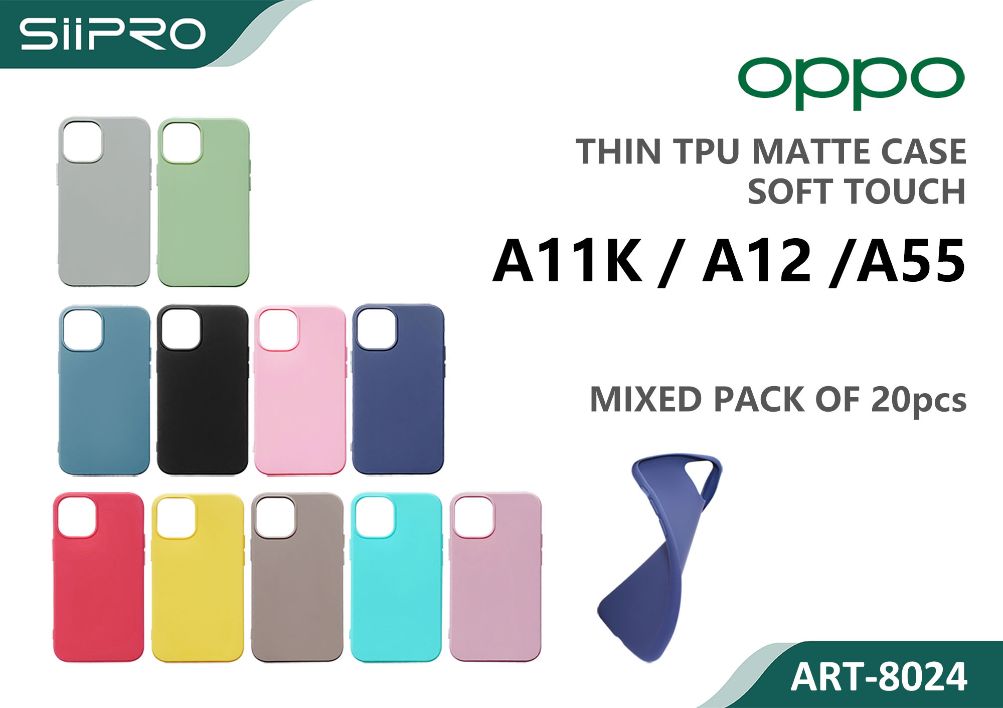 8024-OPPOA11K-A12-A5S MATTE CASE OPPO A72018-A11K-A12-A5S - immagine 1