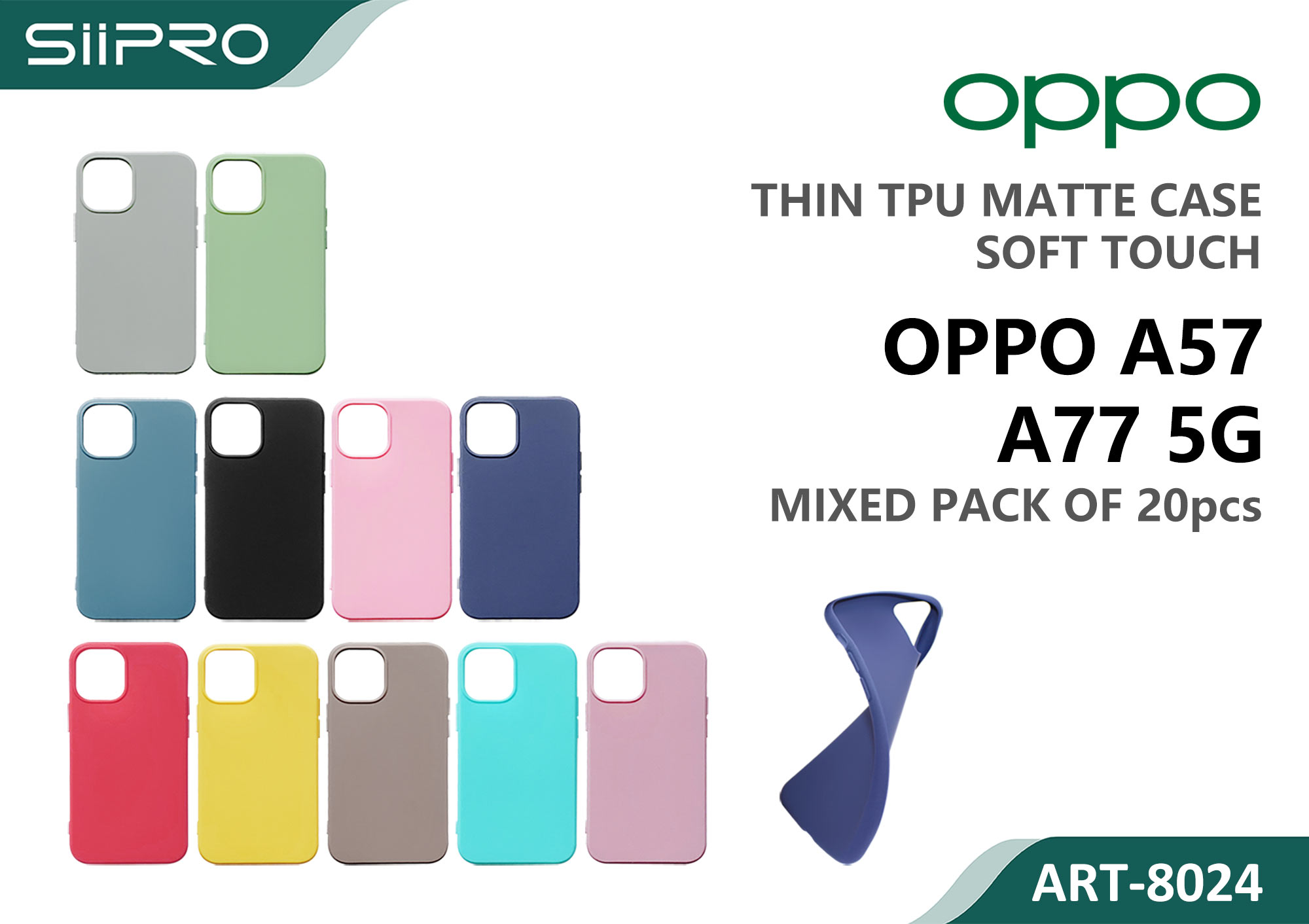 8024-OPPOA57-A77-5G MATTE CASE OPPO A57-A77-5G - immagine 1
