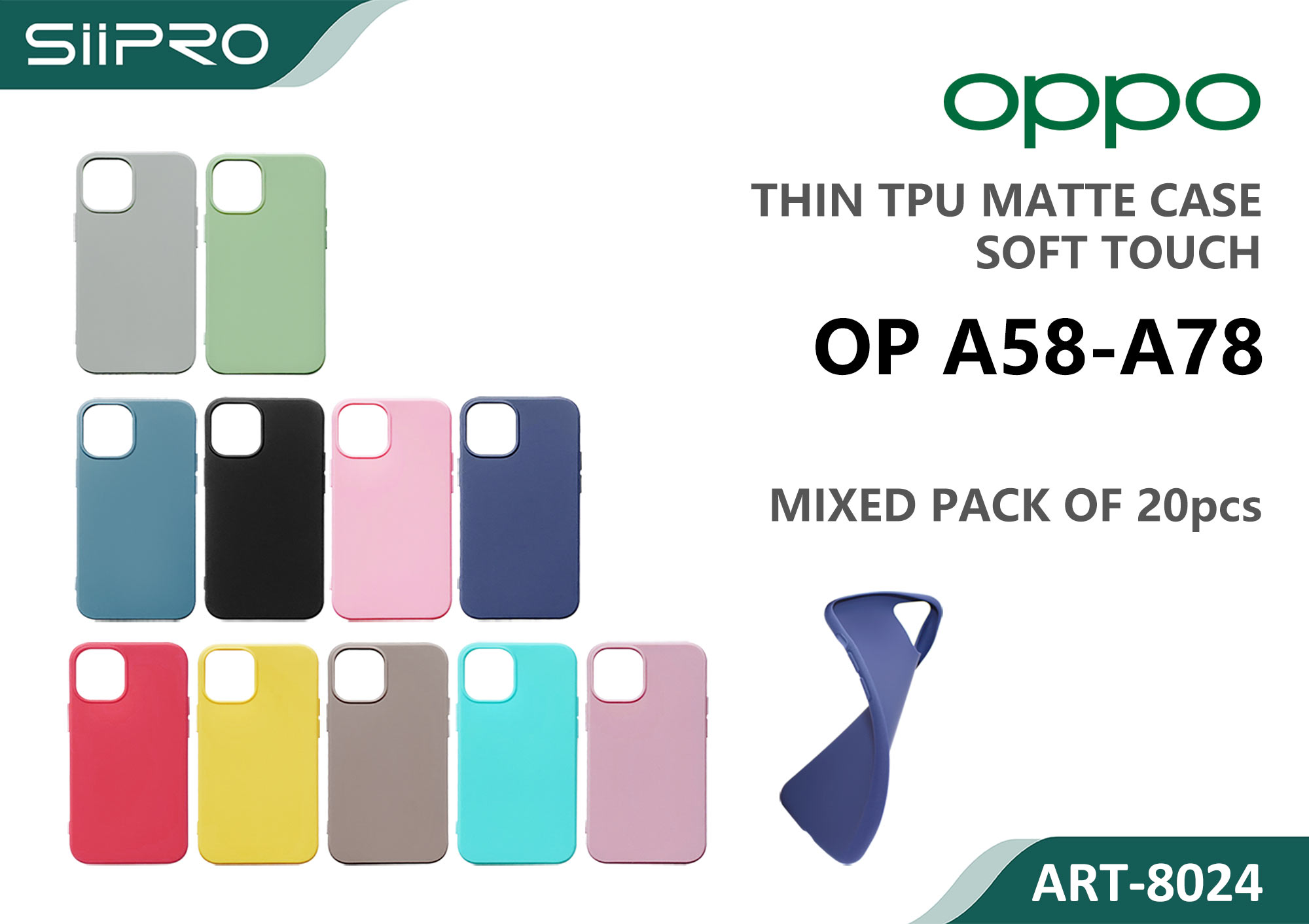 8024-OPPOA58-A78 MATTE CASE OPPO A58-A78 - immagine 1