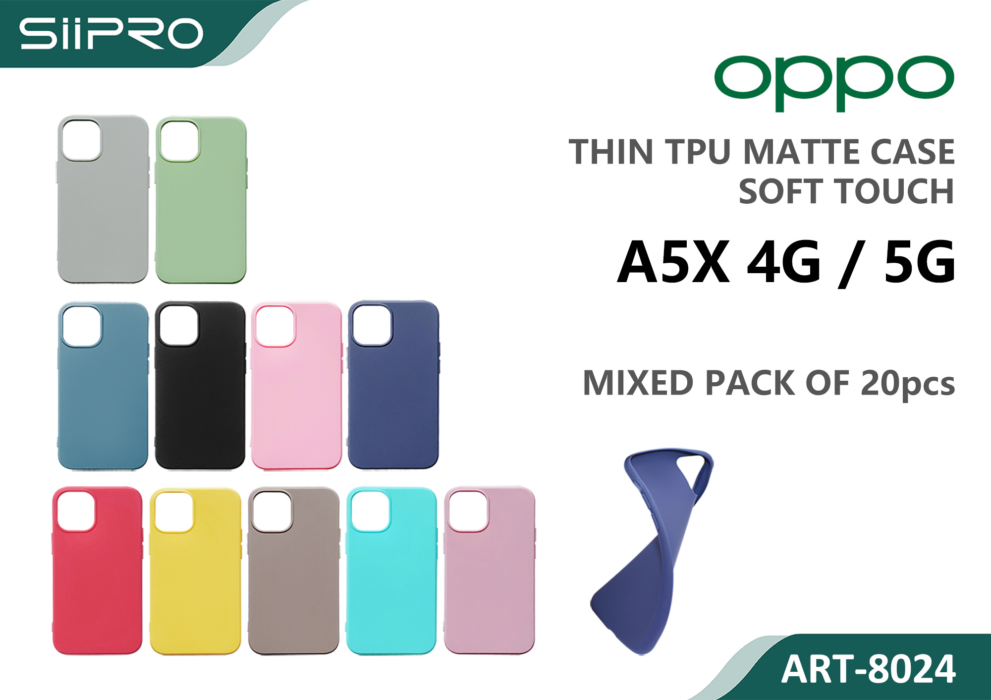 8024-OPPOA5X-4G-5G MATTE CASE OPPO A5X-4G-5G - immagine 1