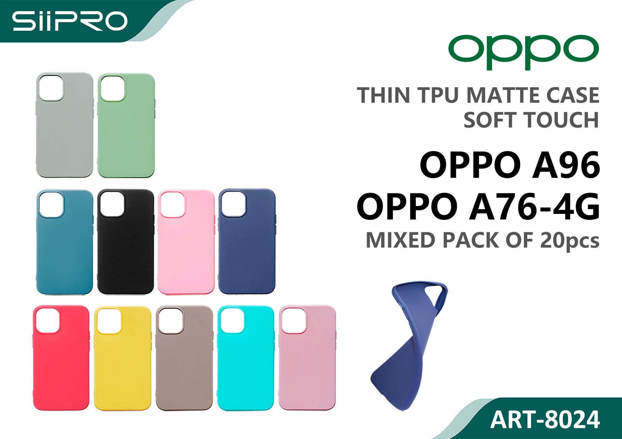 8024-OPPOA96-A76-4G MATTE CASE OPPO A96-A76-4G - immagine 1
