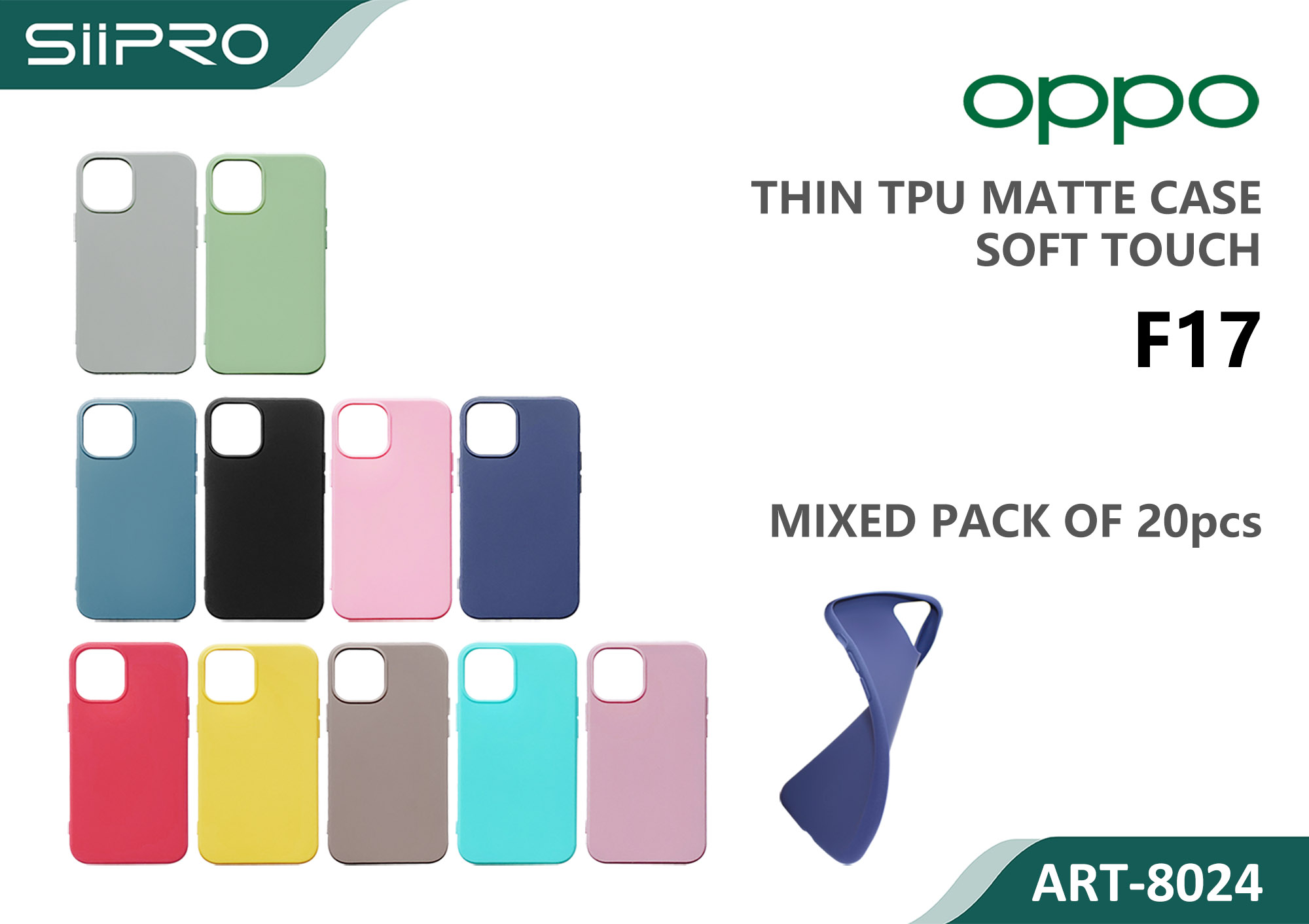 8024-OPPOF17 MATTE CASE OPPO F17 - immagine 1