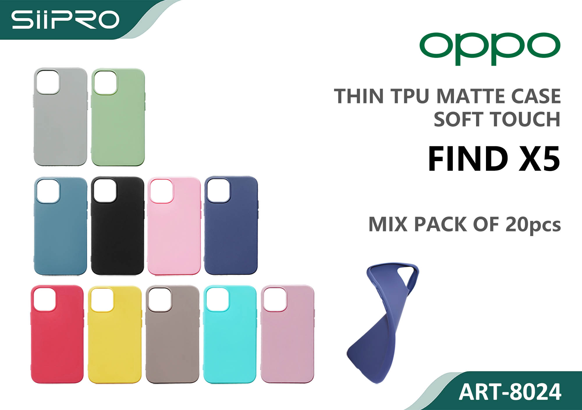 8024-OPPOFINDX5 MATTE CASE OPPO FINDX5 - immagine 1