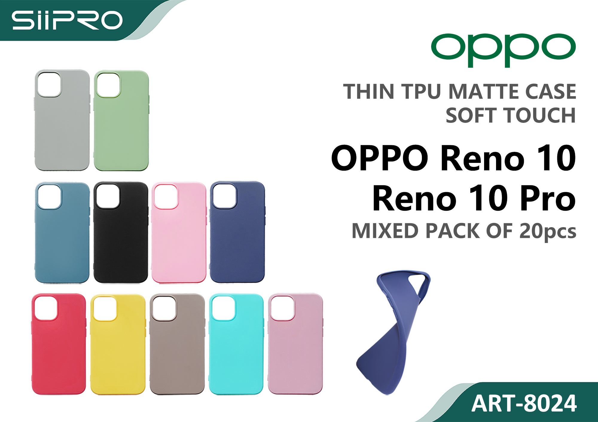 8024-OPPORENO10-10PRO MATTE CASE OPPO RENO10-10PRO - immagine 1
