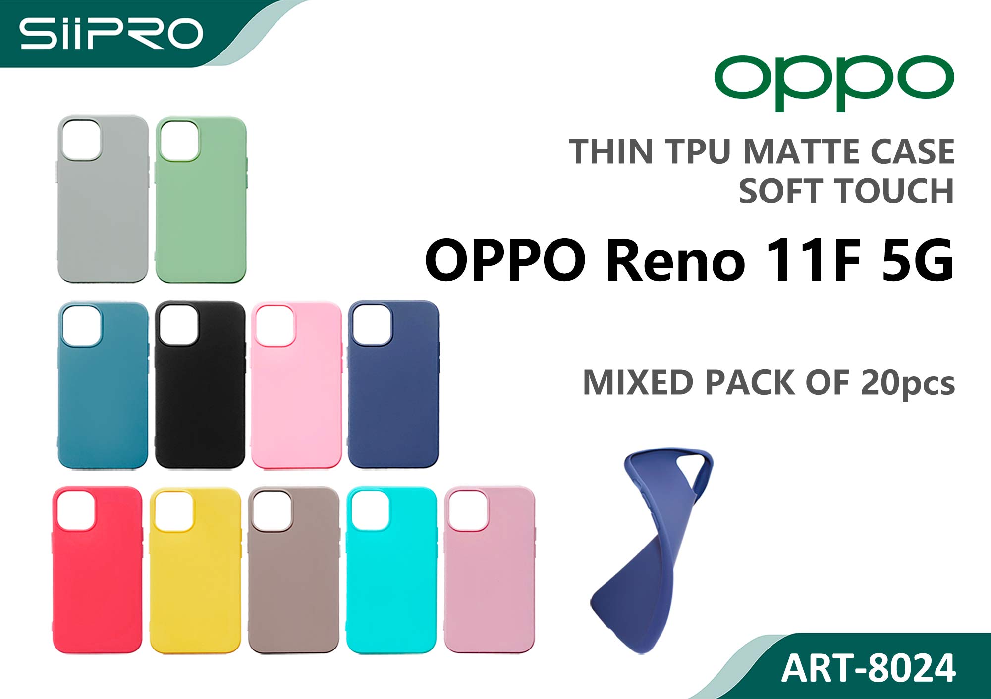 8024-OPPORENO11F-5G MATTE CASE OPPO RENO11F-5G - immagine 1
