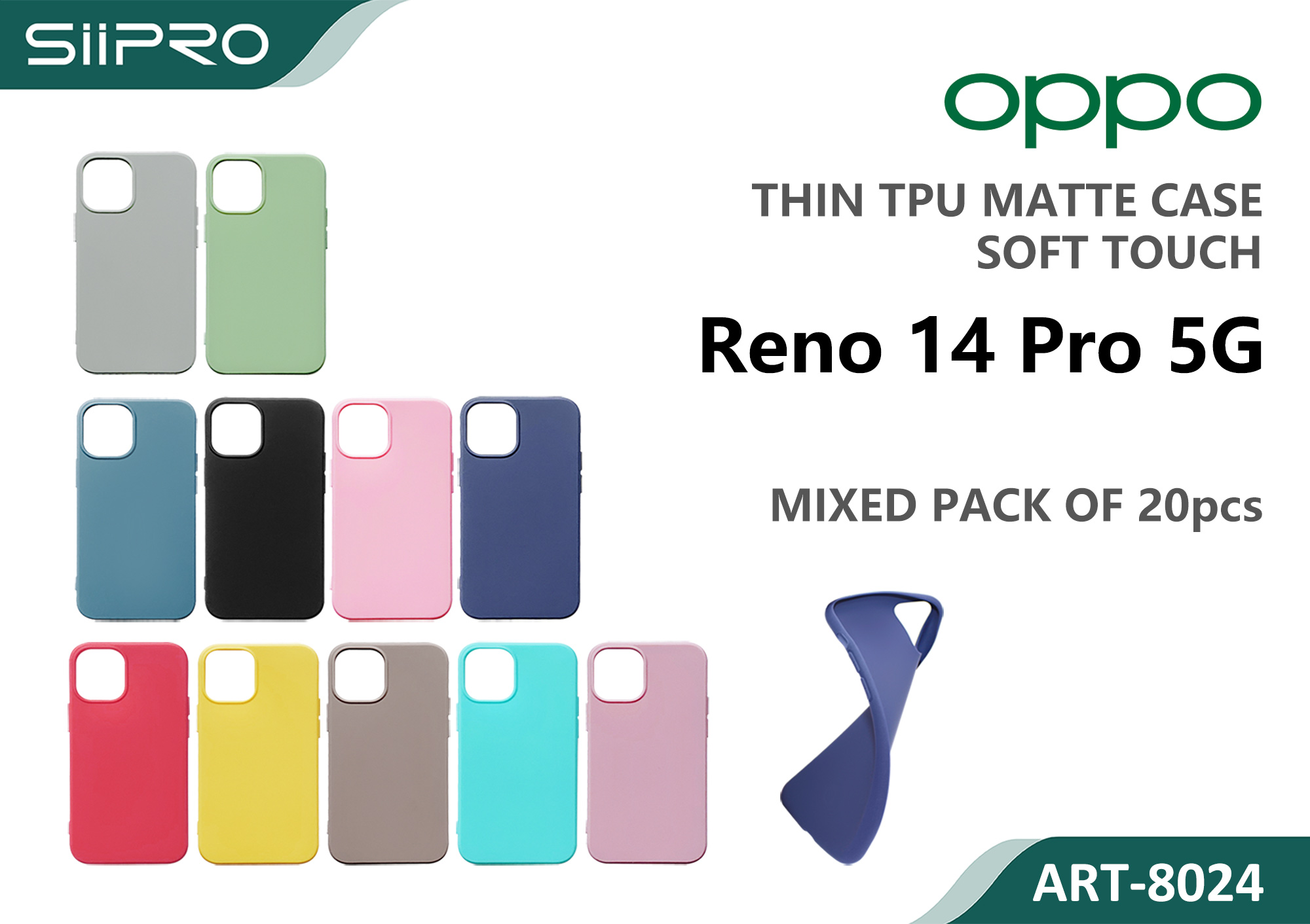 8024-OPPORENO14PRO-5G MATTE CASE OPPO RENO14PRO-5G - immagine 1