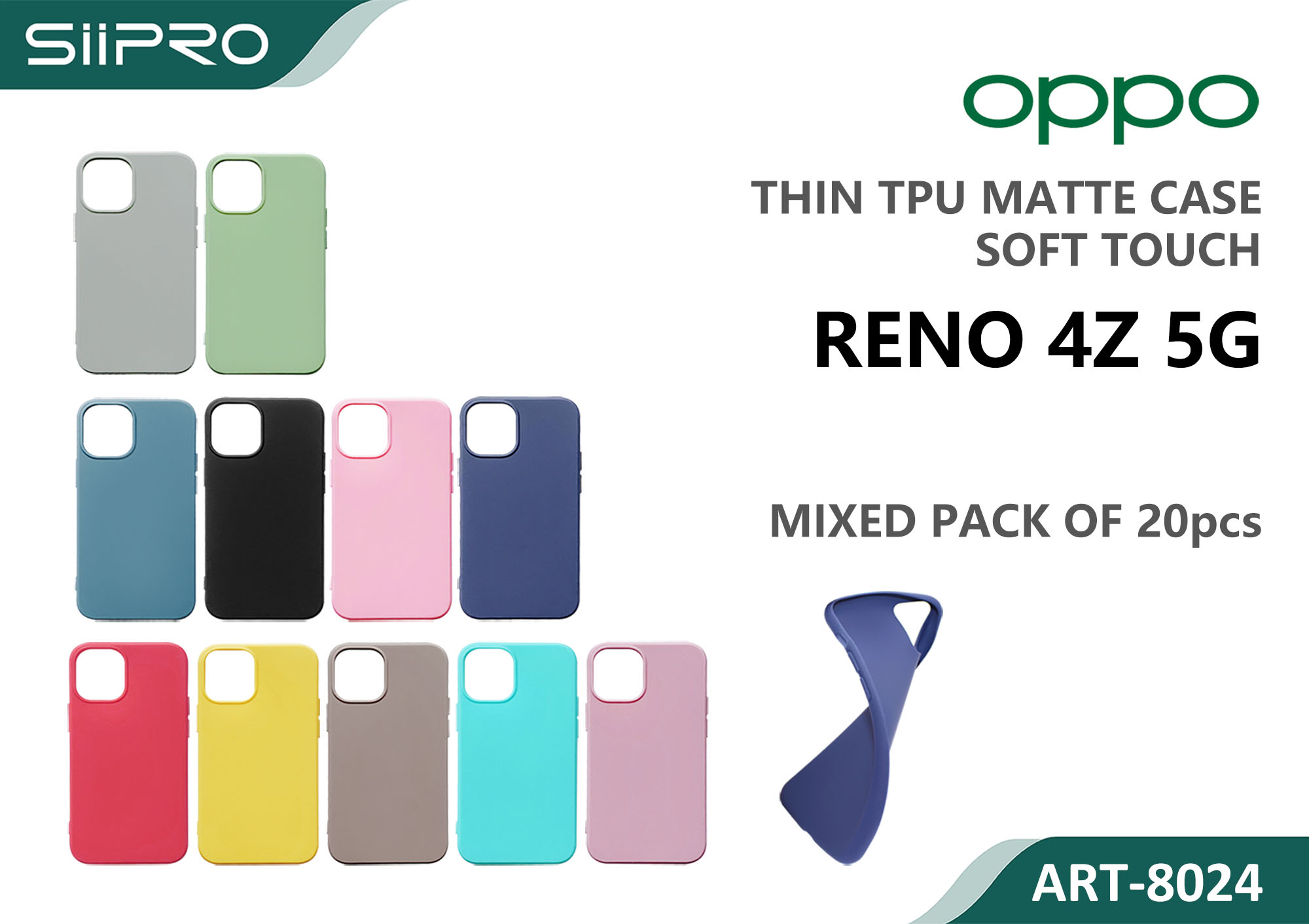 8024-OPPORENO4Z-5G MATTE CASE OPPO RENO4Z-5G - immagine 1