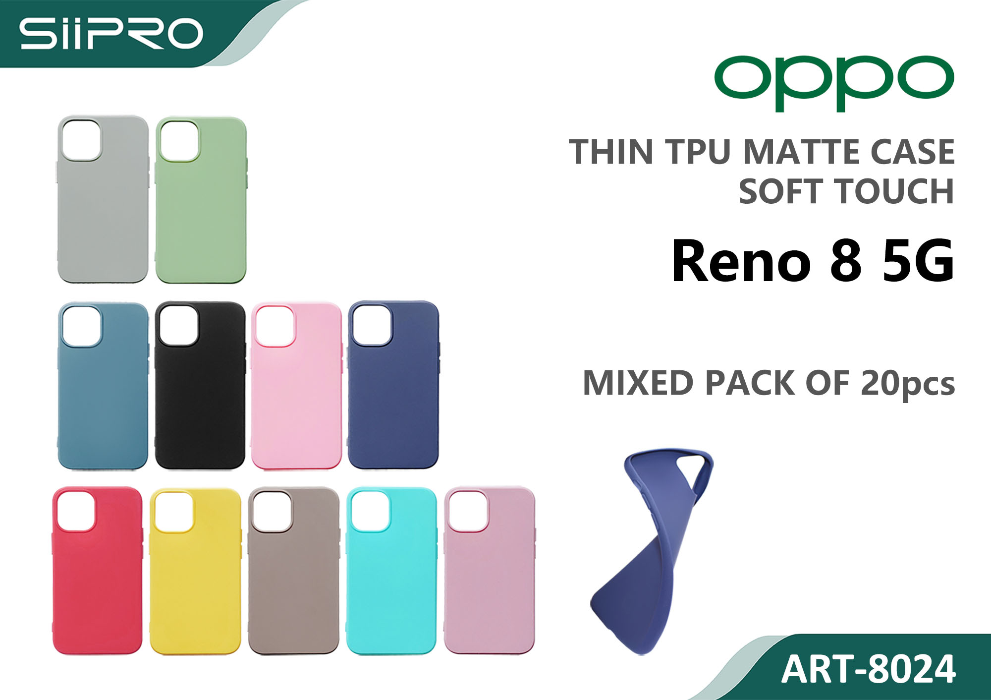 8024-OPPORENO8-5G MATTE CASE OPPO RENO8-5G - immagine 1