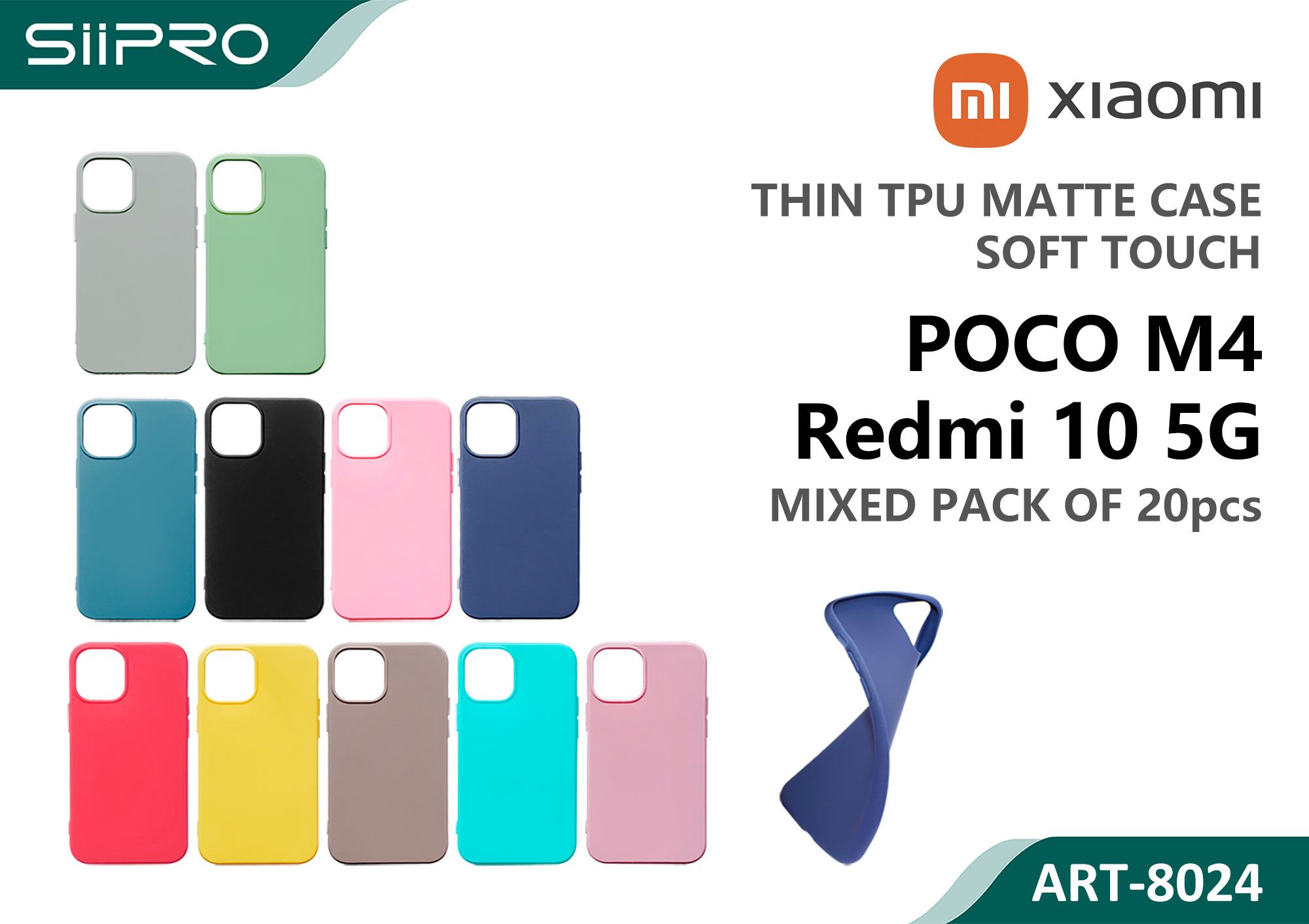 8024-POCOM4-REDMI10-5G MATTE CASE XIAOMI POCOM4-REDMI10-5G - immagine 1