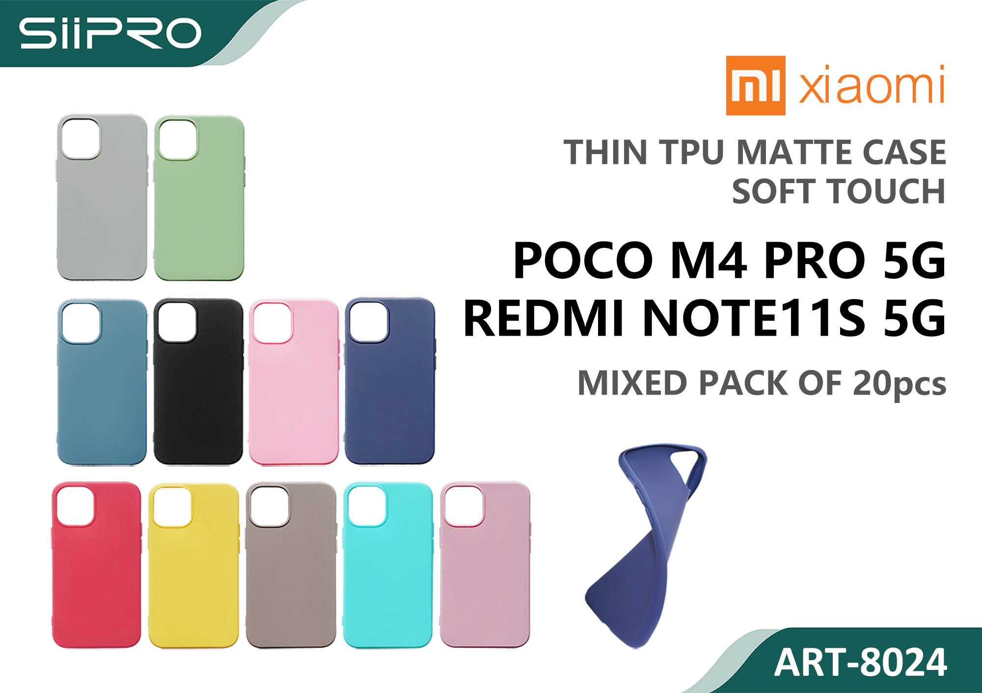 8024-POCOM4PRO-5G MATTE CASE XIAOMI POCOM4PRO5G-REDMINOTE11S-5G - immagine 1