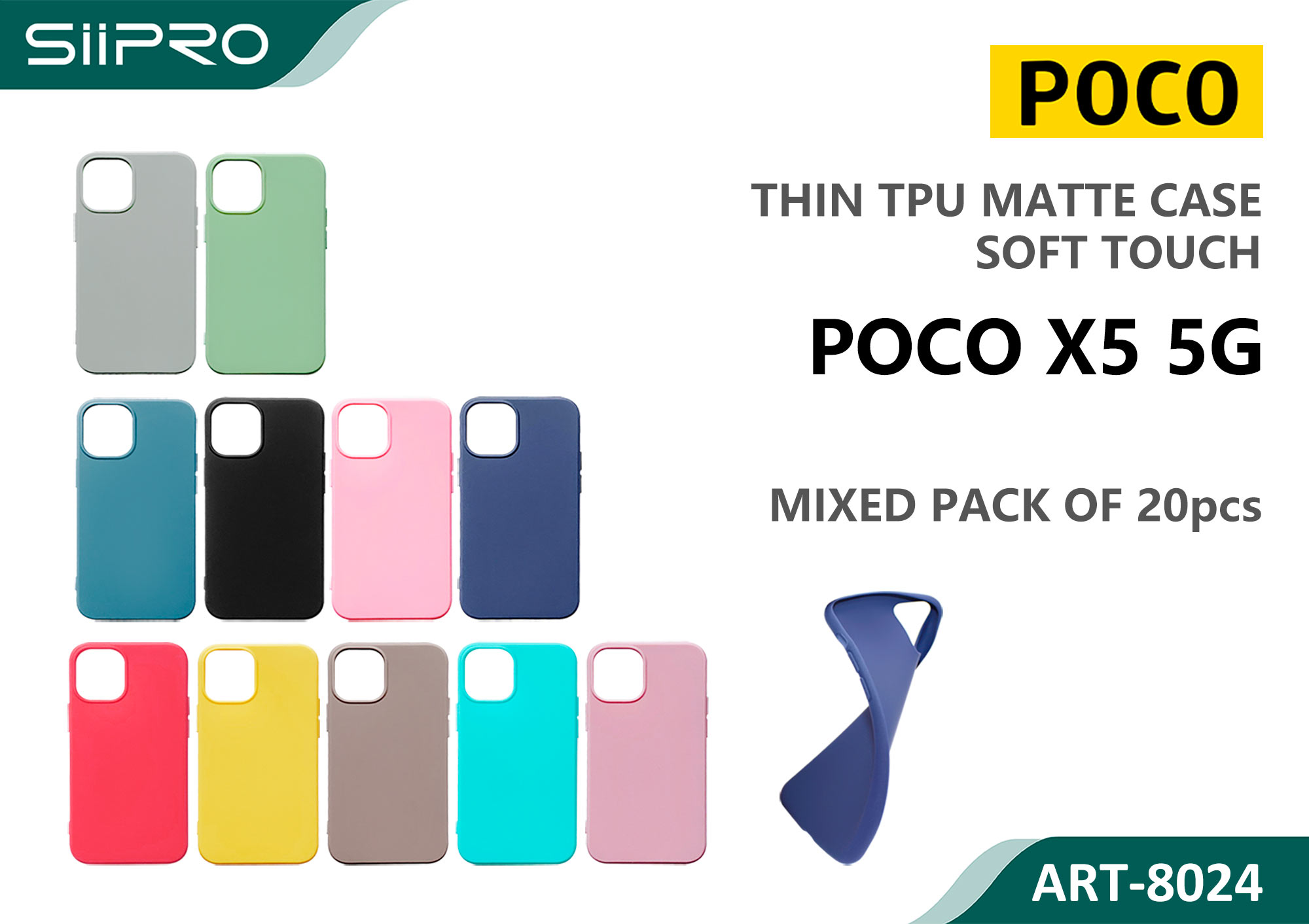 8024-POCOX5-5G MATTE CASE XIAOMI POCOX5-5G - immagine 1