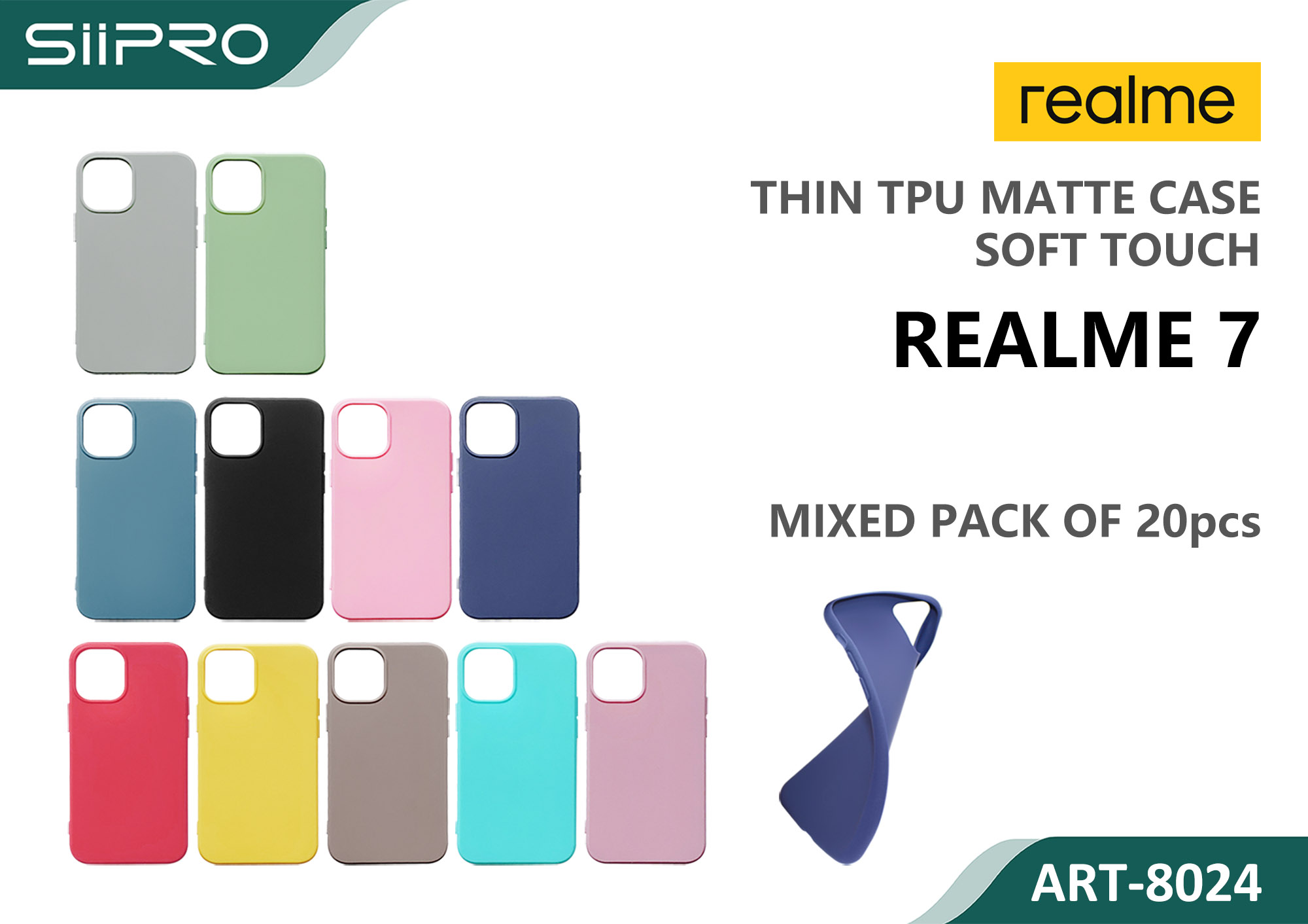 8024-REALME7 MATTE CASE REALME 7 - immagine 1
