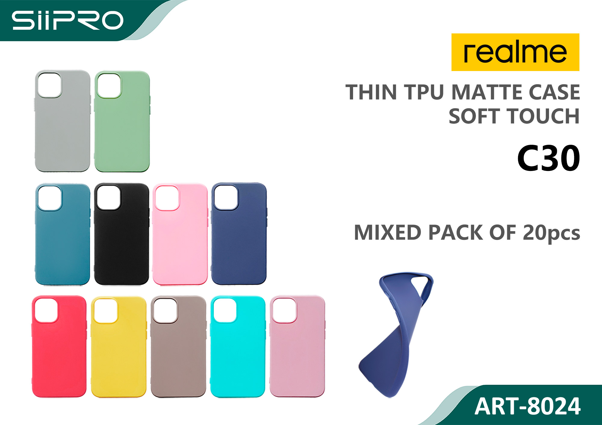 8024-REALMEC30 MATTE CASE REALME C30 - immagine 1