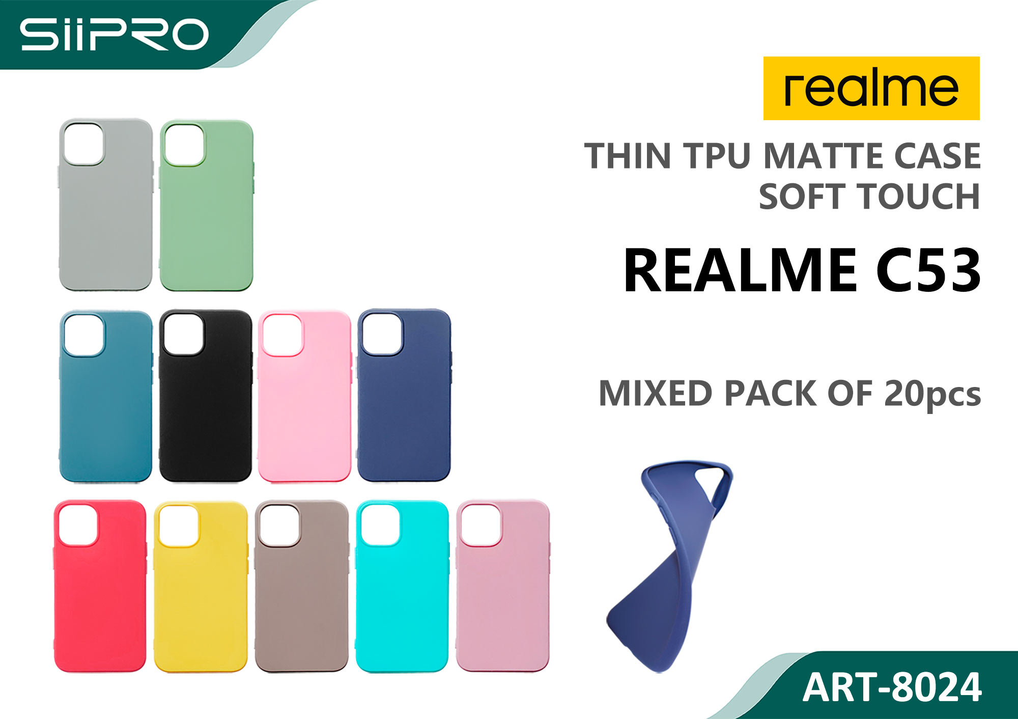 8024-REALMEC53 MATTE CASE REALME C53 - immagine 1