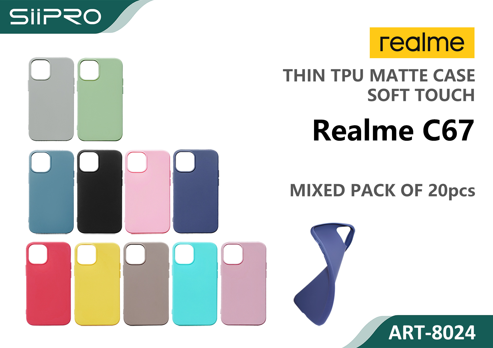 8024-REALMEC67 MATTE CASE REALME C67 - immagine 1