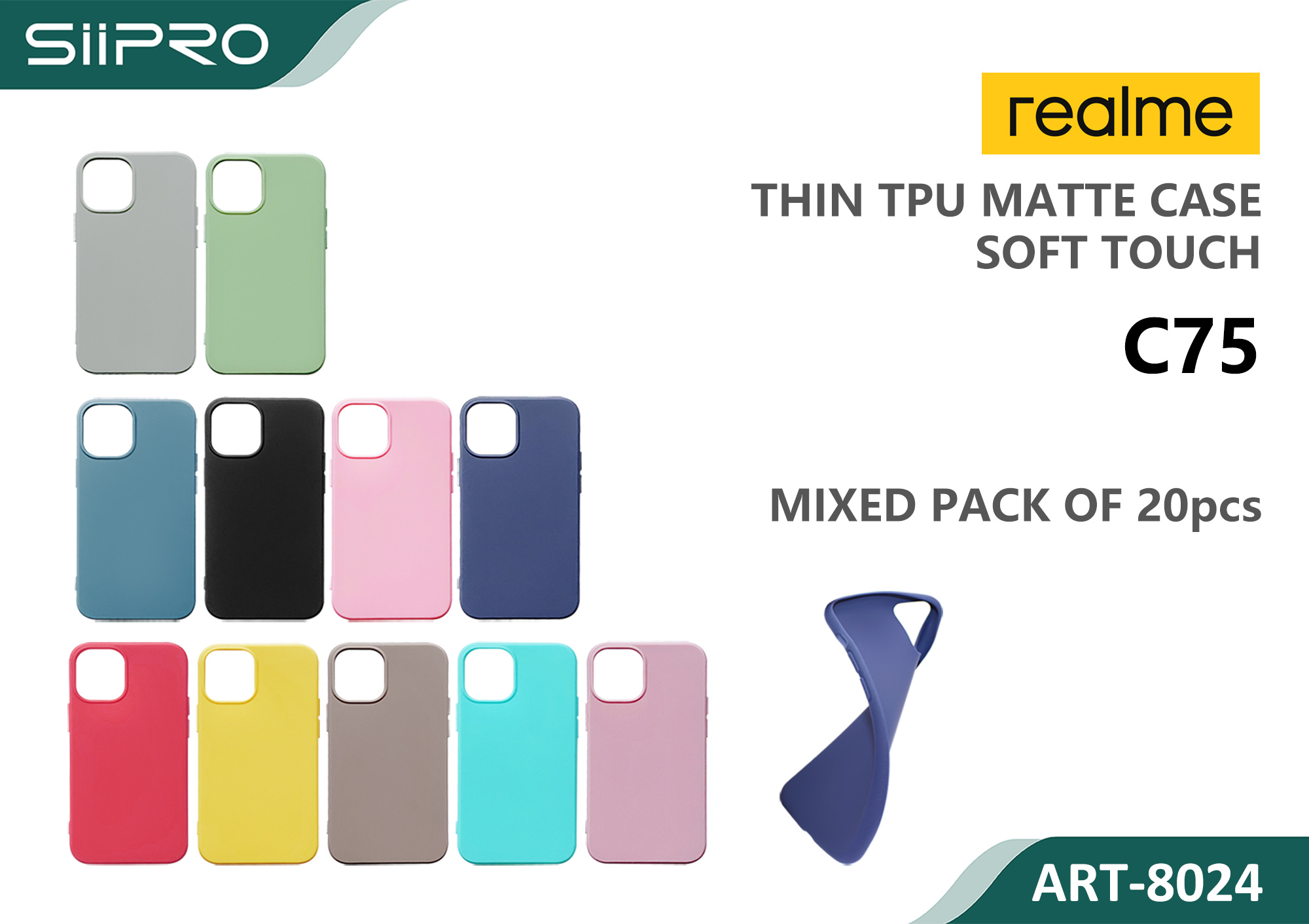 8024-REALMEC75 MATTE CASE REALME C75 - immagine 1