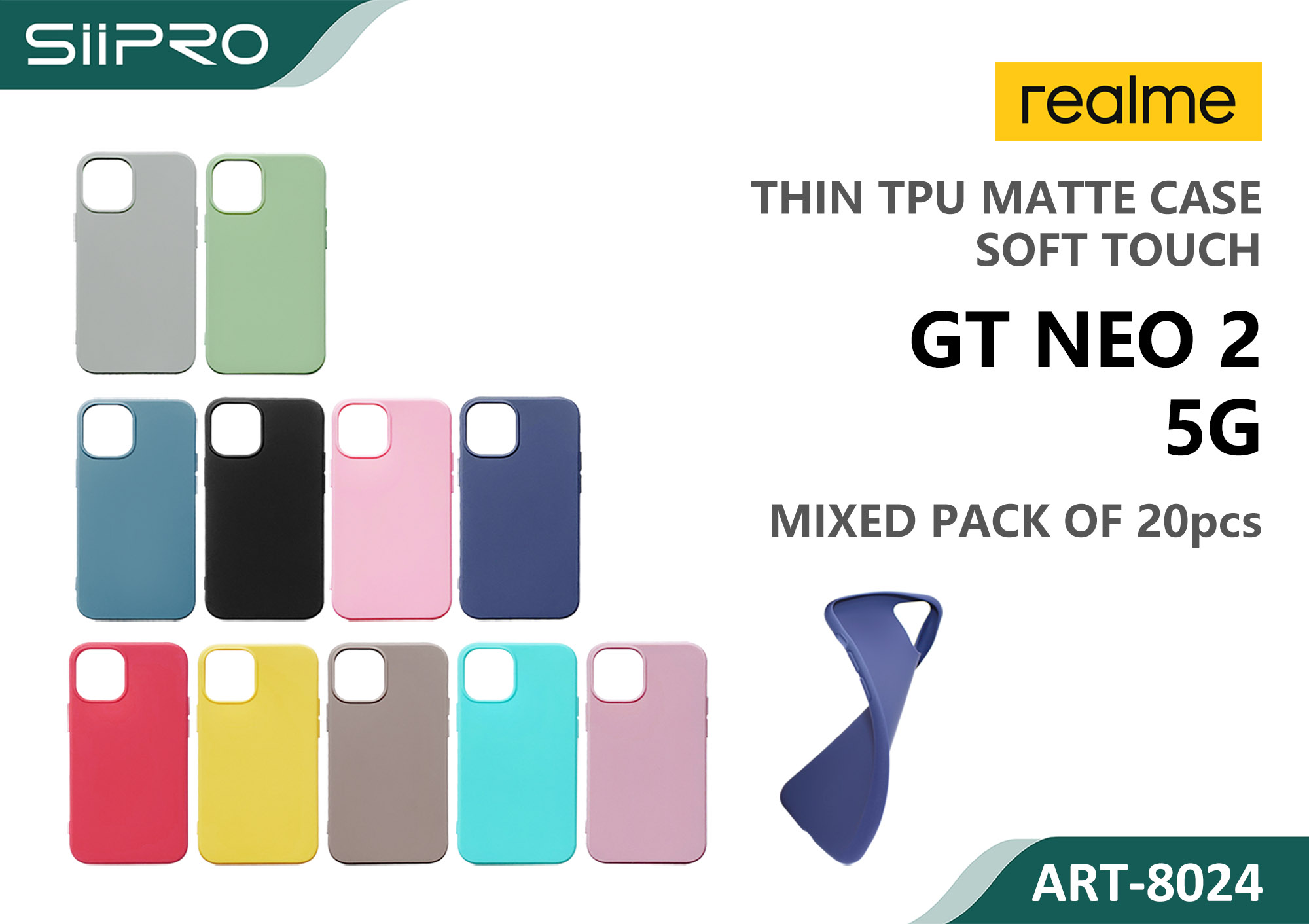 8024-REALMEGTNEO2-5G MATTE CASE REALME GTNEO2-5G - immagine 1