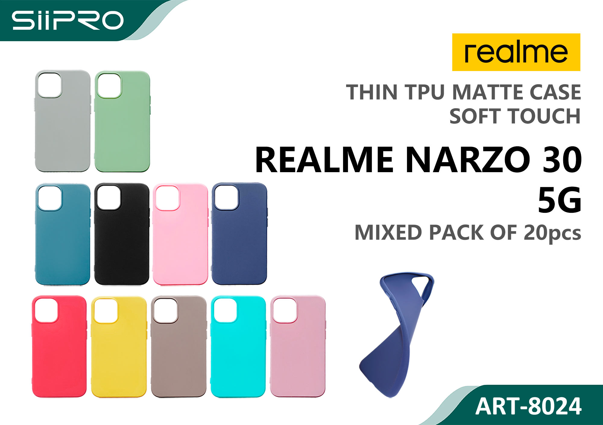 8024-REALMENARZO30-5G MATTE CASE REALME NARZO30-5G - immagine 1