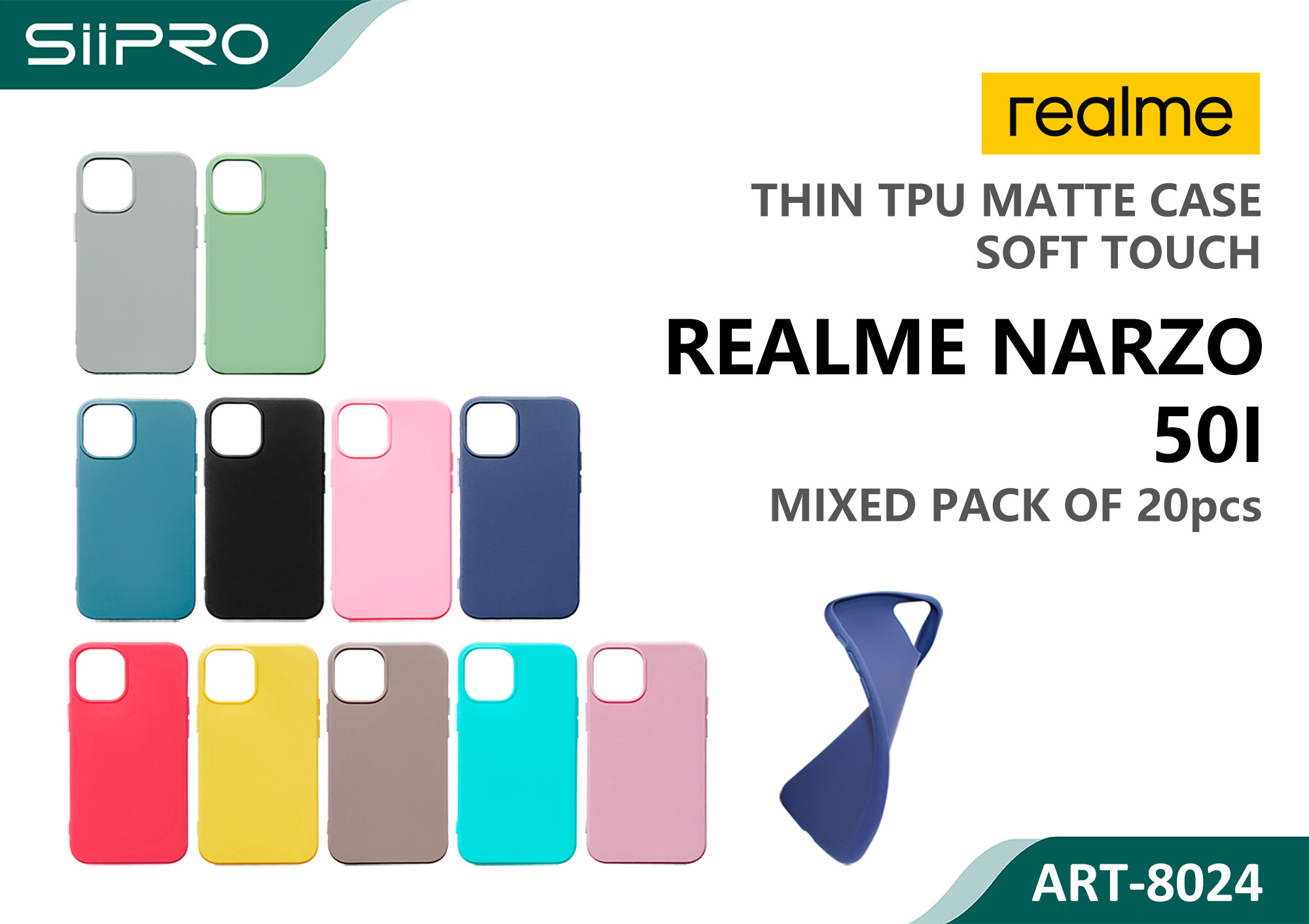 8024-REALMENARZO50I MATTE CASE REALME NARZO50I - immagine 1