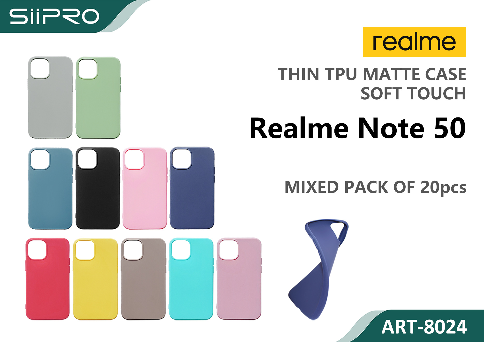 8024-REALMENOTE50 MATTE CASE REALME NOTE50 - immagine 1