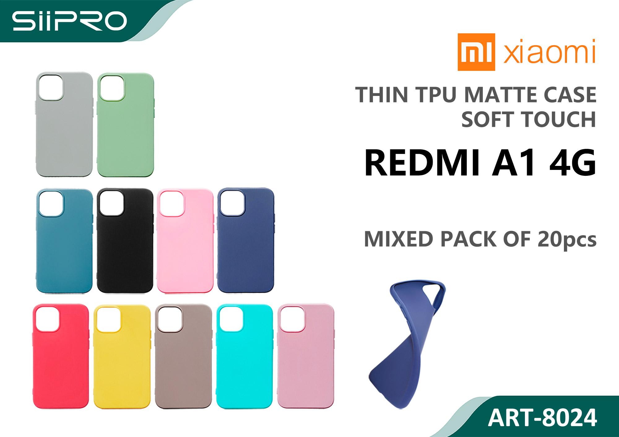 8024-REDMIA1-4G MATTE CASE XIAOMI REDMIA1-4G - immagine 1