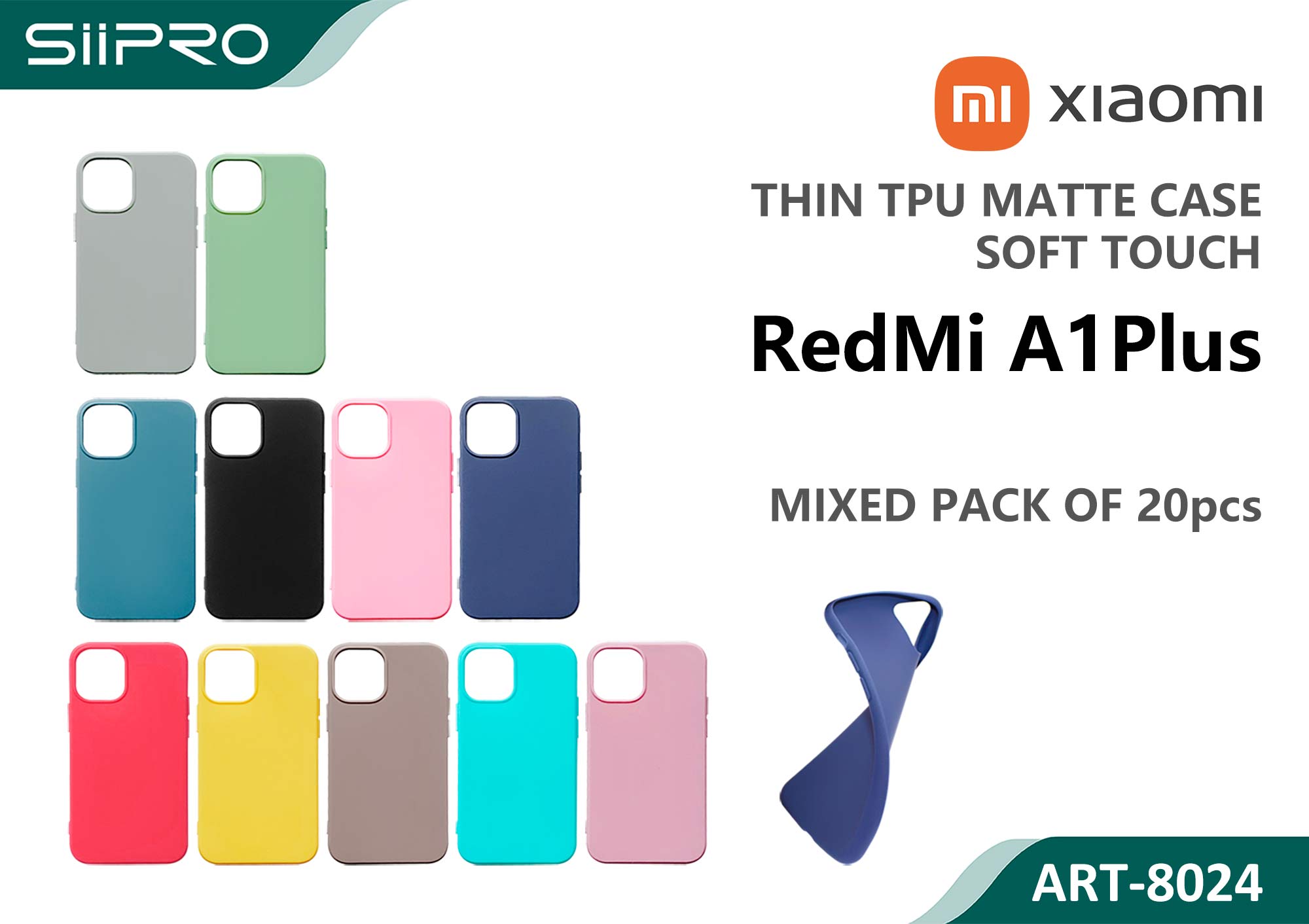 8024-REDMIA1-PLUS MATTE CASE XIAOMI REDMIA1-PLUS - immagine 1